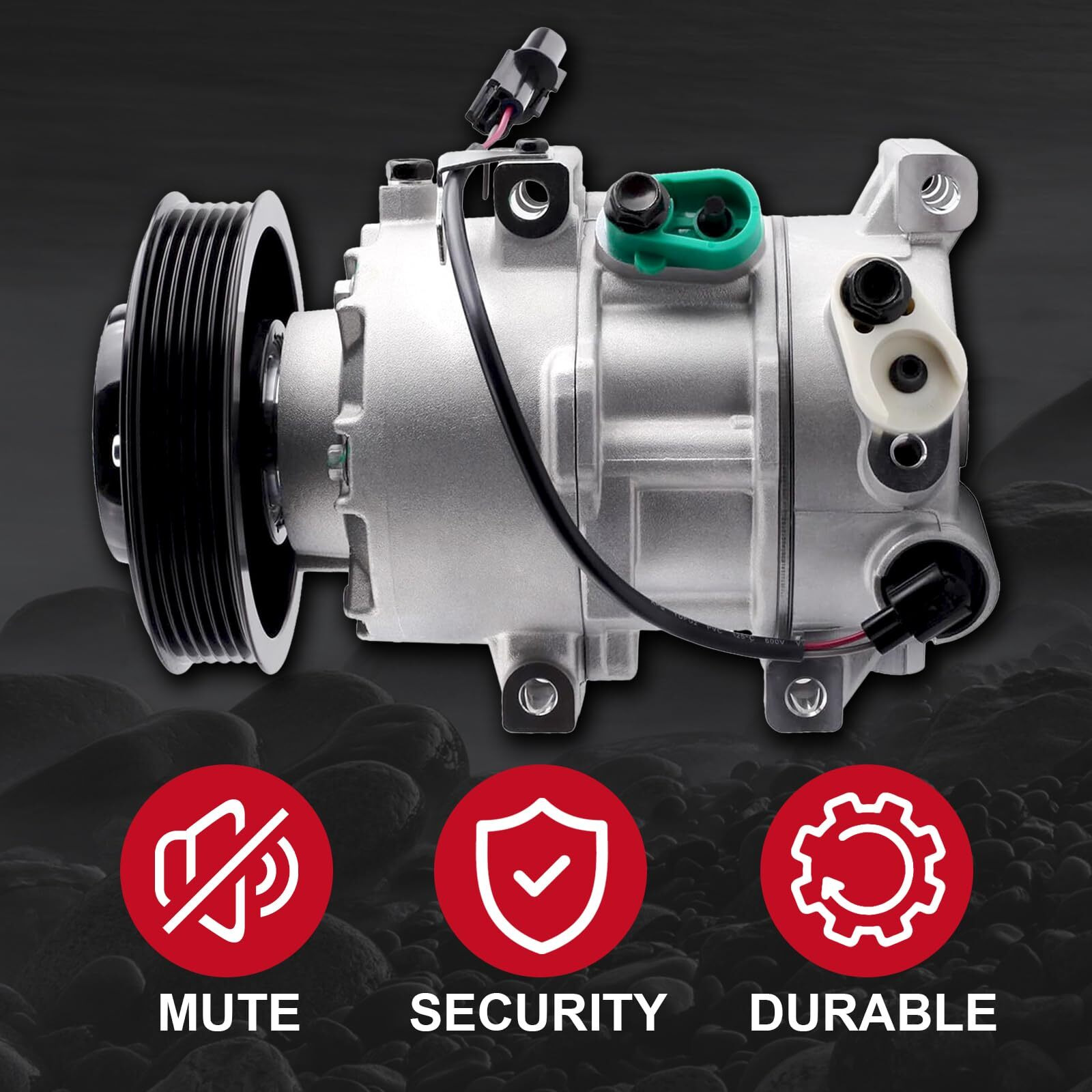 Hsbang Air Conditioner Ac Compressor Compatible With Kia Rio 2012 2013 2014 2015 2016 2017,Hyundai Accent,977011R100,977011W600 Pre-Filled With Compressor Oil