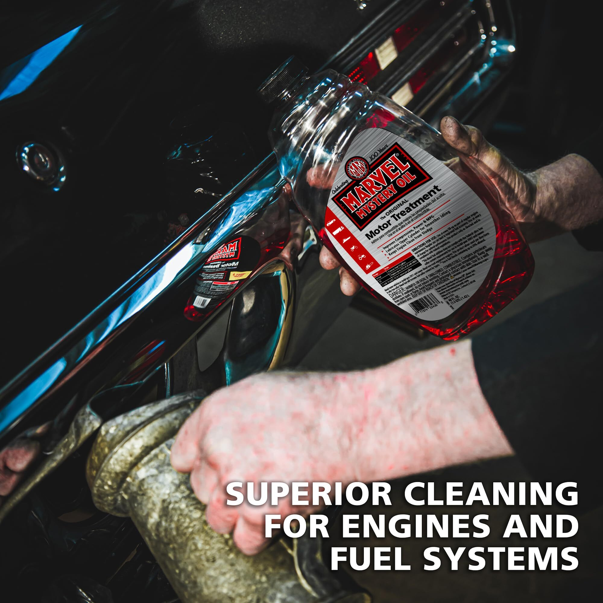 Marvel Mystery Oil 53436 Original Motor Treatment, Add To Fuel & Oil For Superior Cleaning, Removes And Prevents Sludge Build Up And Leaks, Extends Oil Change Intervals And Mileage, 48 Oz. (Pack Of 2)