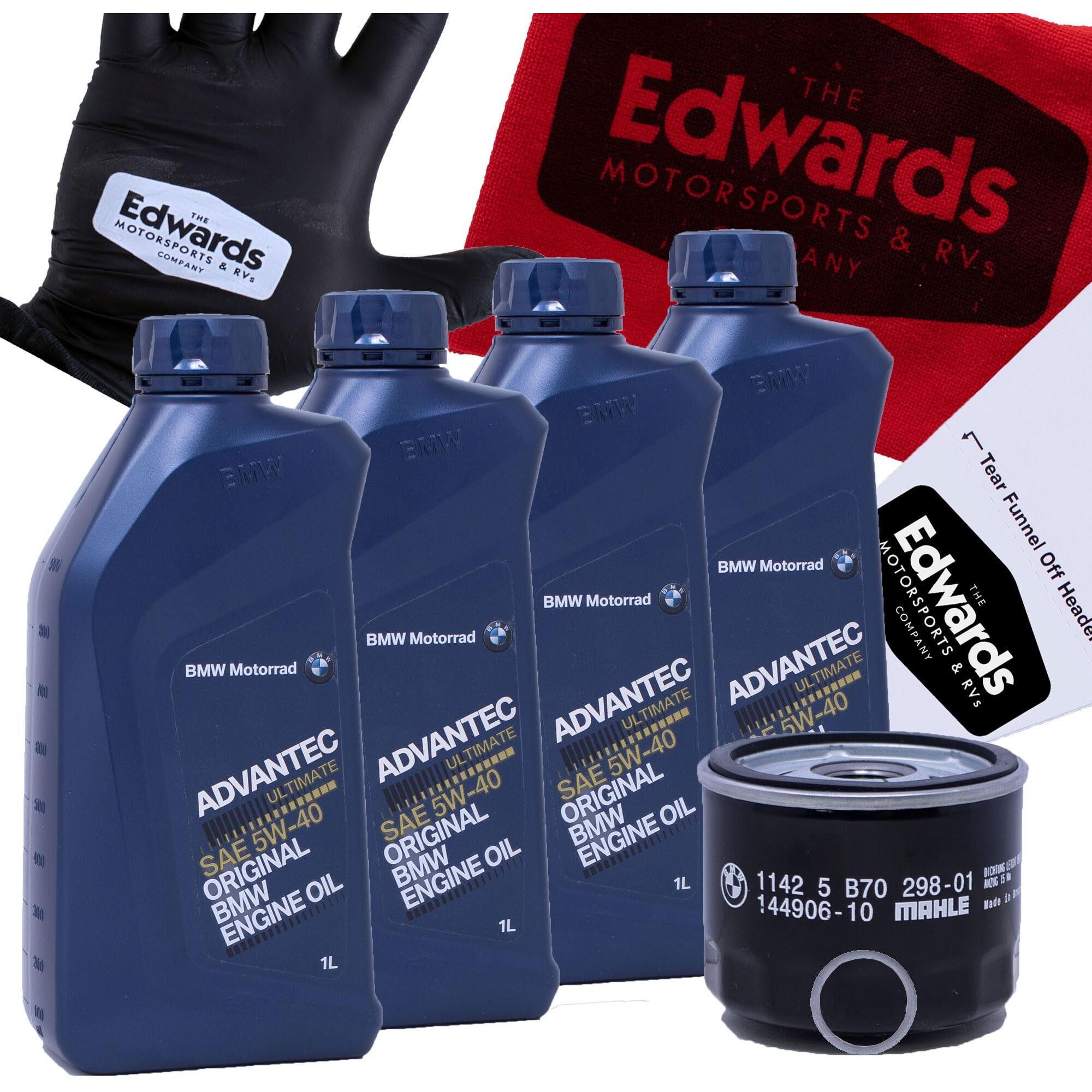 Edwards Oil Change Kit Fits 2013-2024 Bmw Motorrad R1200/R1250 Motorcycle