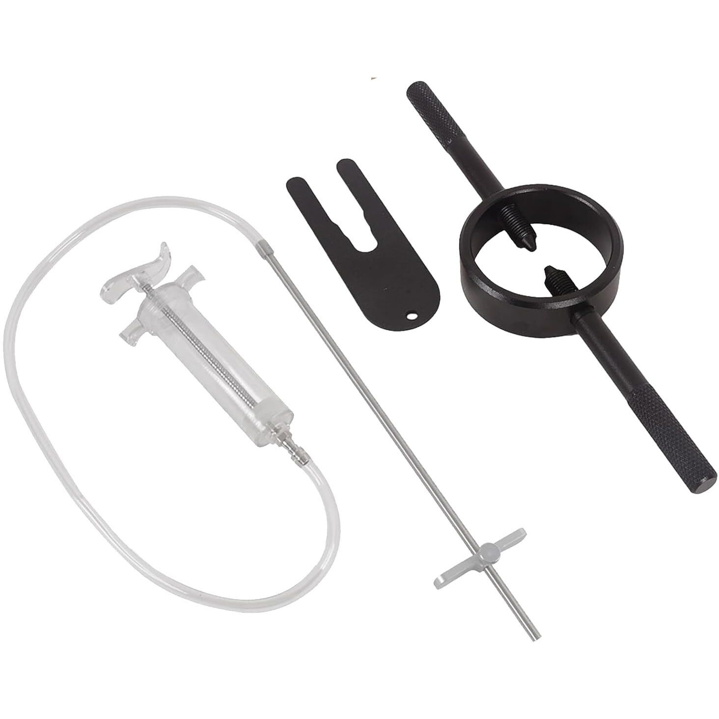 Motorcycle Fork Service Tool Kit, 2Pcs Fork Oil Level Tool And Spring Compressor (Set B)