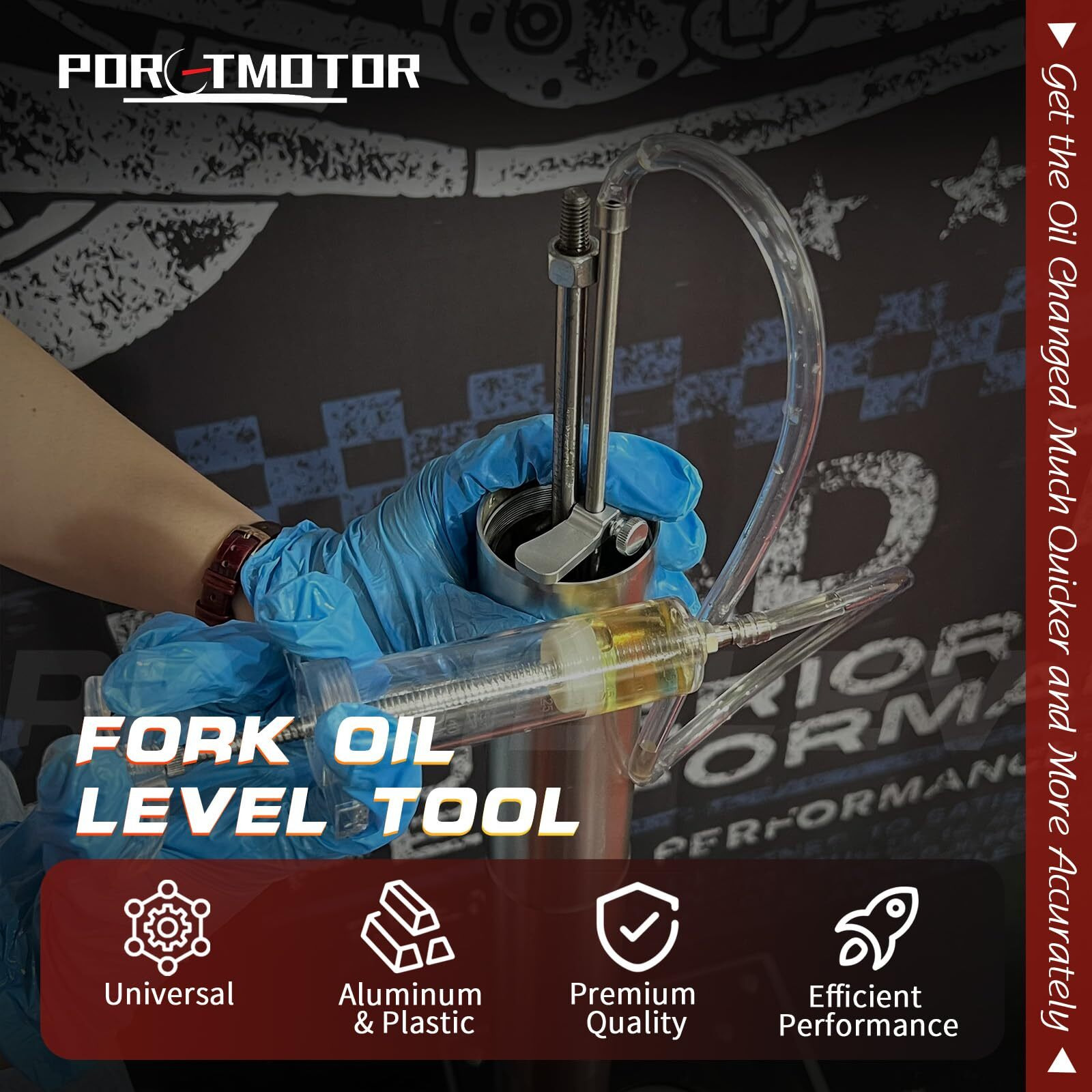 Motorcycle Fork Service Tool Kit, 2Pcs Fork Oil Level Tool And Spring Compressor (Set B)