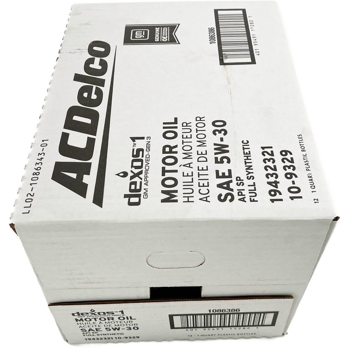 Acdelco Gm Original Equipment 10-9329 (19432321) Dexos1 Gen 3 Full Synthetic 5W-30 Motor Oil - 1 Qt. | Case Of 12