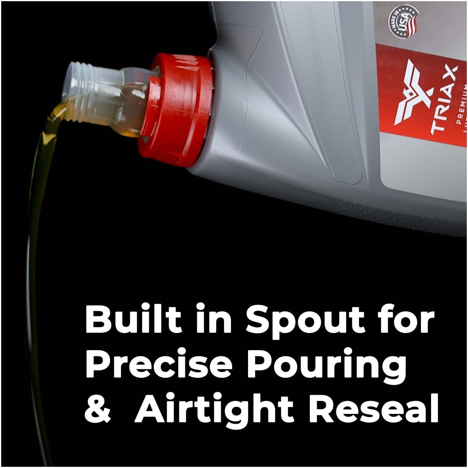Triax Atros Mv Hvlp 46 Full Synthetic Hydraulic Oil, 300% Additive Anti-Wear Boost, 7,000-10,000 Hour Life, Arctic Grade -54 Cold Flow And High Temp Operations (4 Gallon Pack)