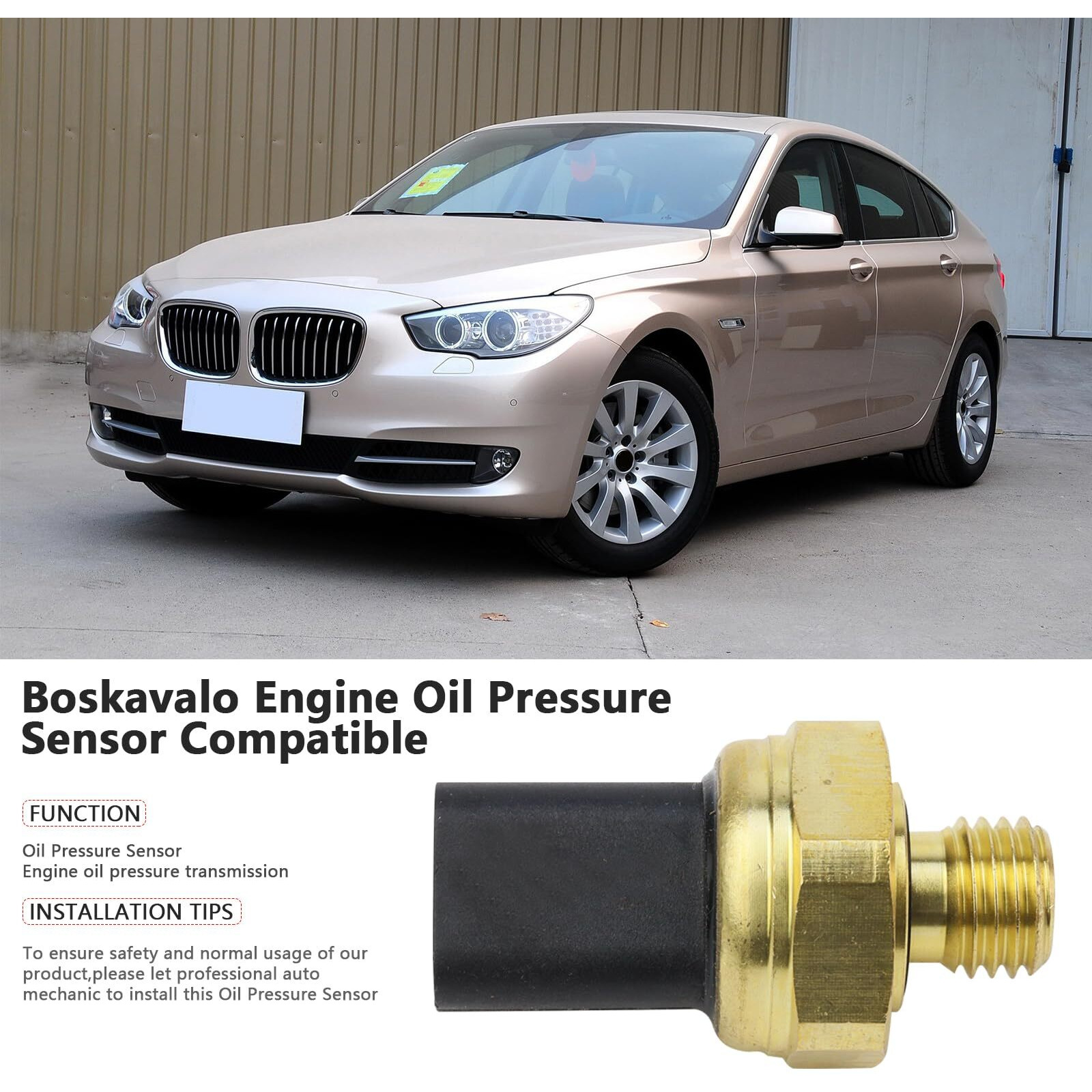 Engine Oil Pressure Sensor Ompatible 2009-2019 For Bmw X3 X5 M4 Z4 325I 328I 330I 335I 435I 535I 640I 740I Mini Cooper Replacement  12617592532