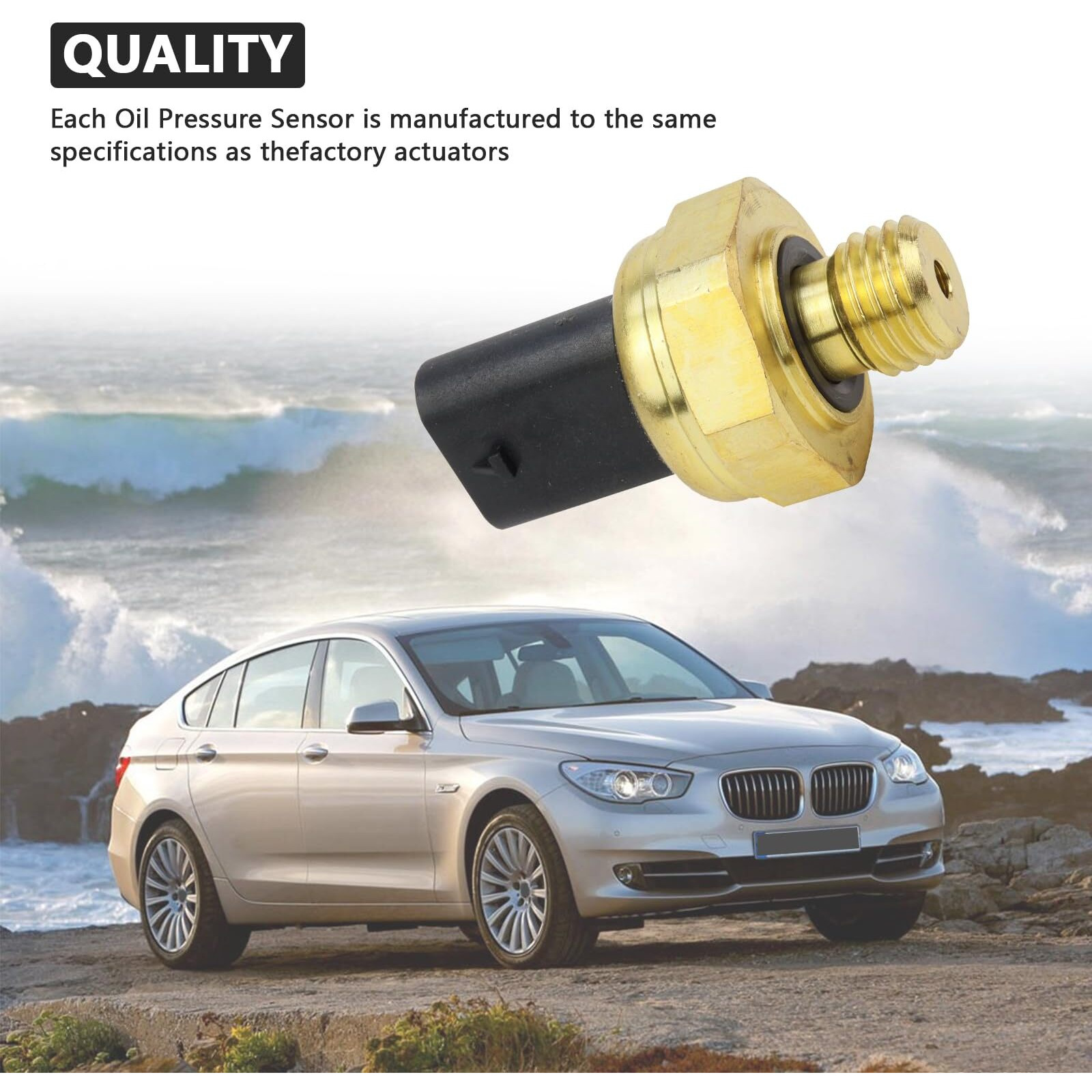 Engine Oil Pressure Sensor Ompatible 2009-2019 For Bmw X3 X5 M4 Z4 325I 328I 330I 335I 435I 535I 640I 740I Mini Cooper Replacement  12617592532