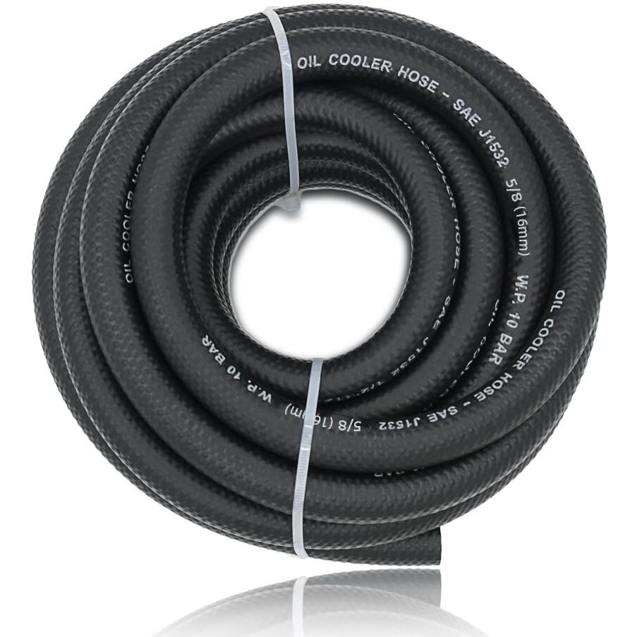 5/8 Transmission Oil Cooler Hose - 300 Psi Fuel Line Hose Sae J1532 For Transmission Fluid, Oil, Coolant, Diesel, Hydraulic Fluid, Lubricant, Gas 20Ft