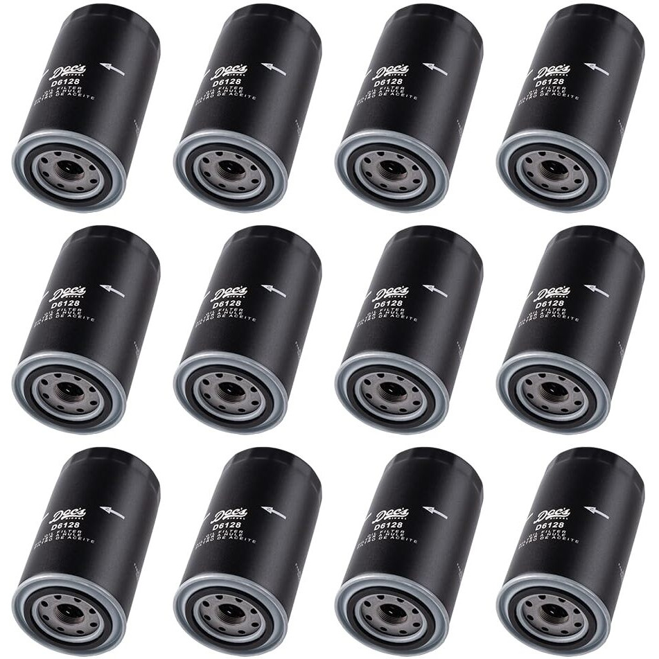 Doc's Diesel Oil Filter 12-Pack D6128-12 | Compatible With Ford 6.7L Powerstroke F250, F350, F450, F550 2011+, Ford 6.7L Powerstroke F650, F750 2017+ | Replaces Fl2051
