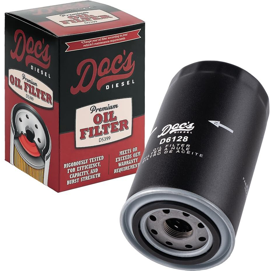 Doc's Diesel Oil Filter 12-Pack D6128-12 | Compatible With Ford 6.7L Powerstroke F250, F350, F450, F550 2011+, Ford 6.7L Powerstroke F650, F750 2017+ | Replaces Fl2051