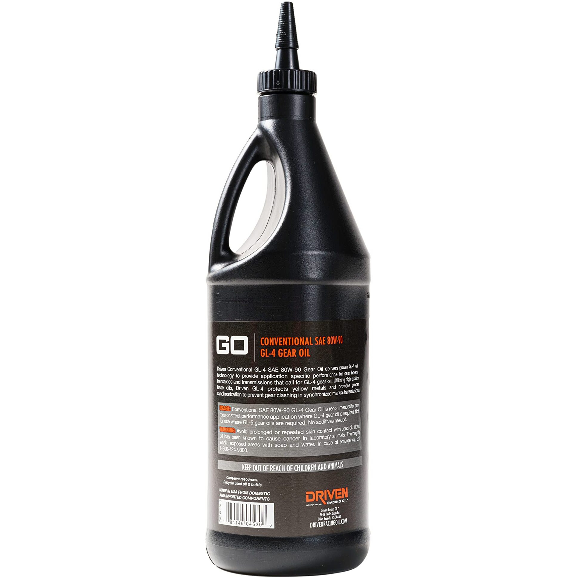 Driven Racing Oil Gl4 Gear Oil Sae 80W-90 (Four Quarts)