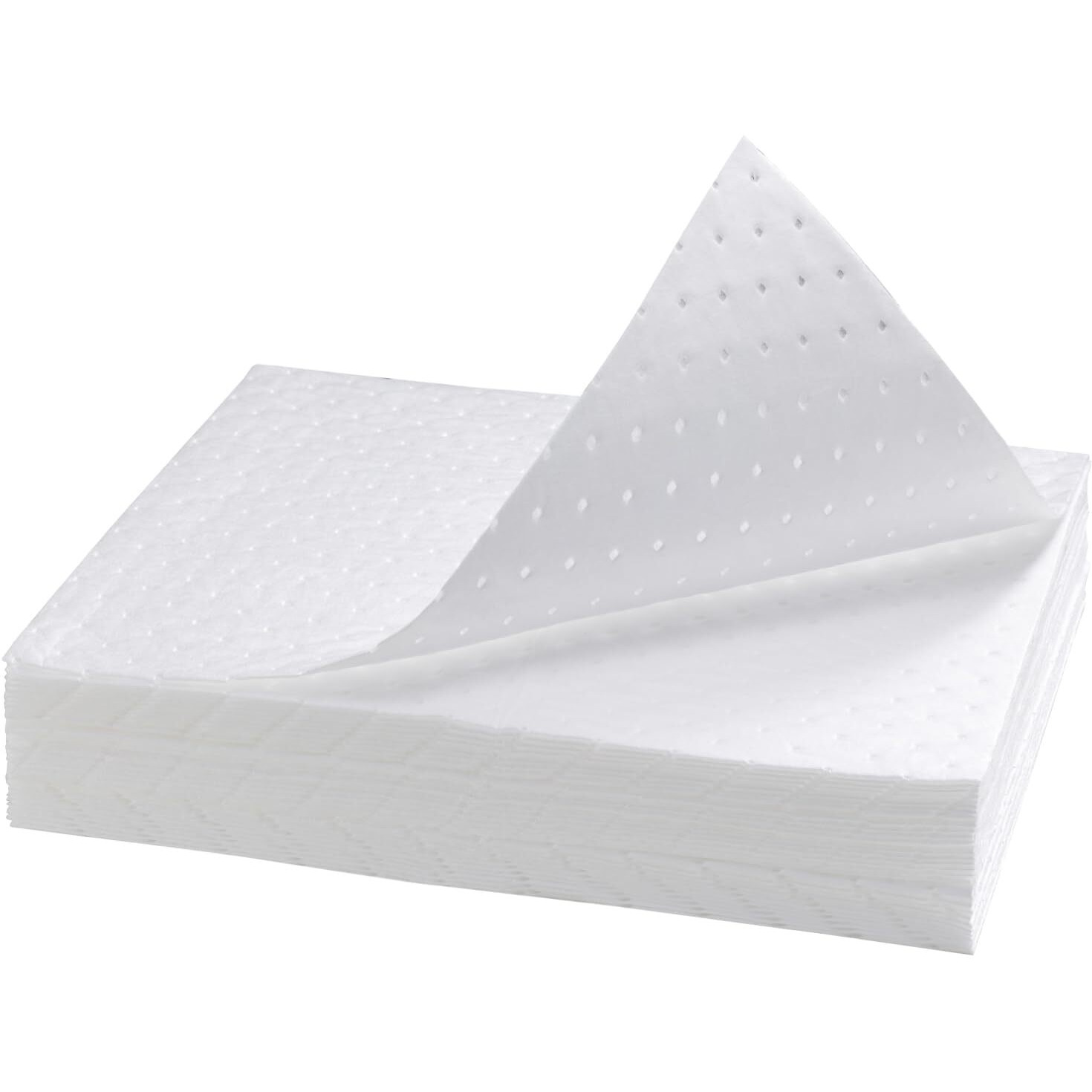 Cenproz Spill Absorbent Pads 15"" X 20"" Heavyweight Oil Absorbing Mats,White Absorbing Heavy Weight Oil-Only Absorbent Mat Pad (30Pcs)