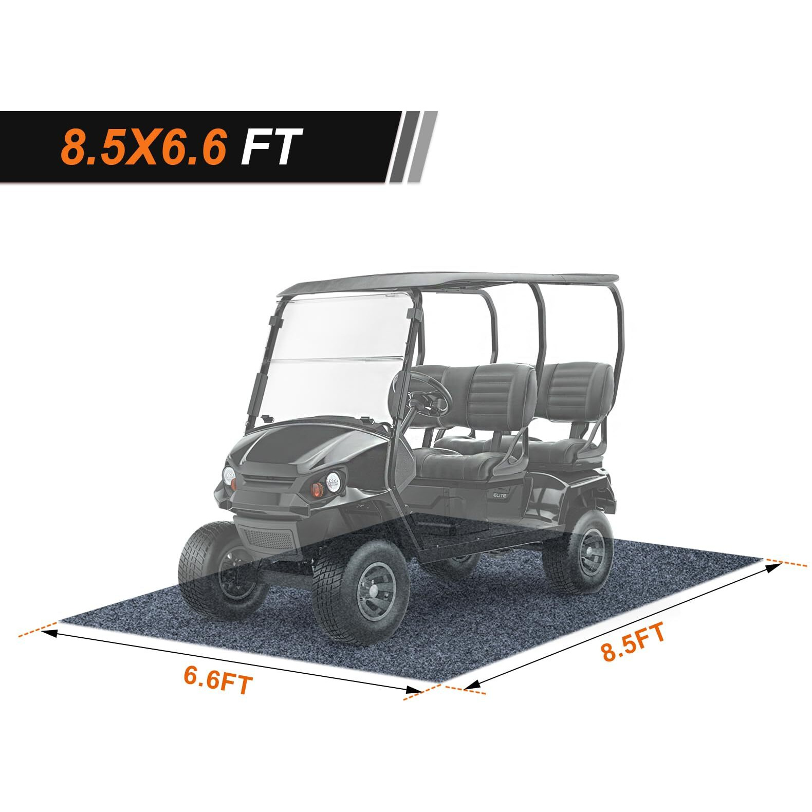 Lmrstoo 8.5 * 6.6 Ft Heavy Duty Oil Spill Mat, 6.5Mm Thickened Large Garage Floor Mat For Under Car, 1/4"" Waterproof Rubber Backing Absorbs Oil Quickly, Washable, Reusable, Durable, Non-Slip