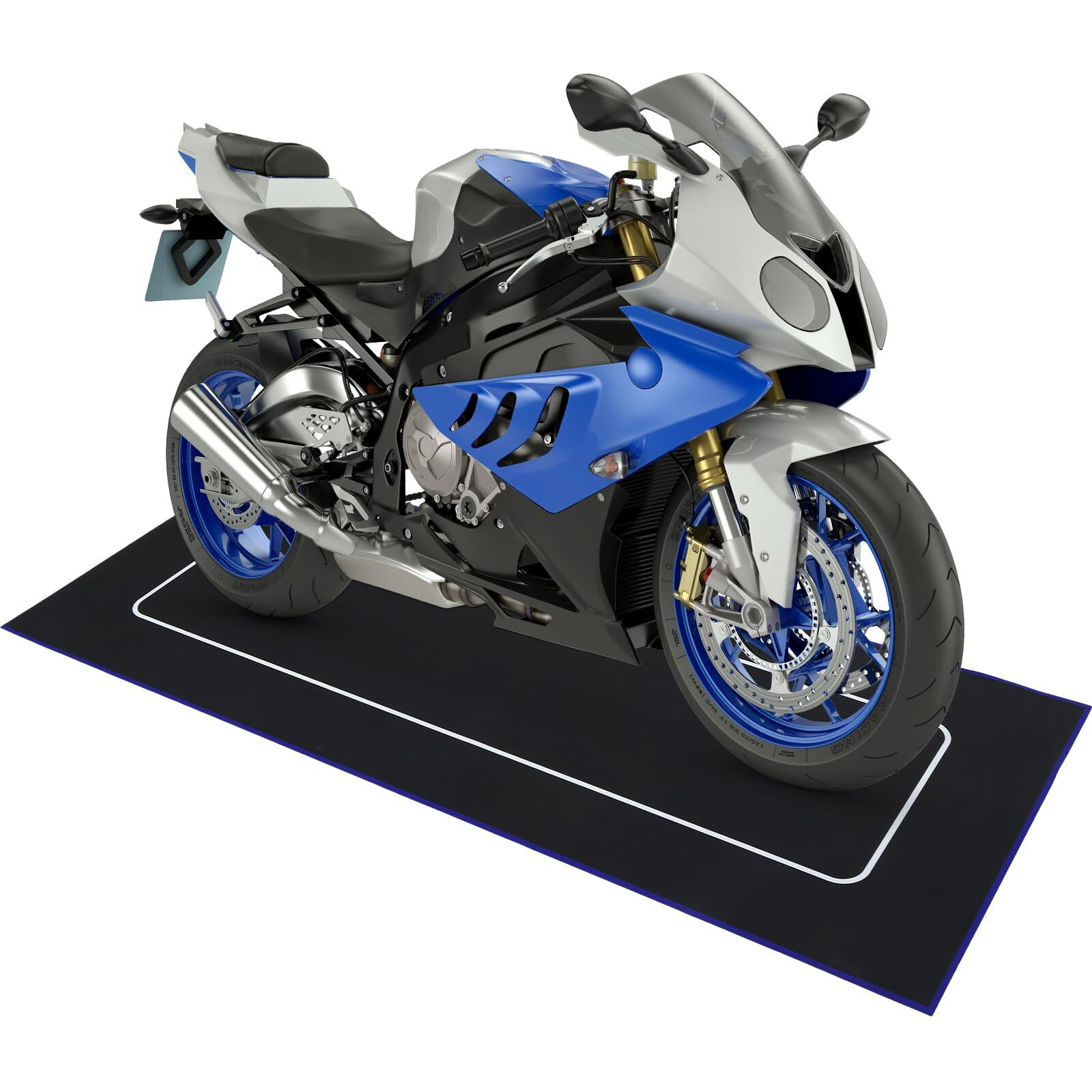 Drydiet Motorcycle Mat 78 X 31 Inch Garage Floor Rug Washable Parking Mats For Garage Floors Non Slip Oil Absorbent Pad Rubber Backing Layer Protects Floor From Spills Drips Stains(Basic Style)