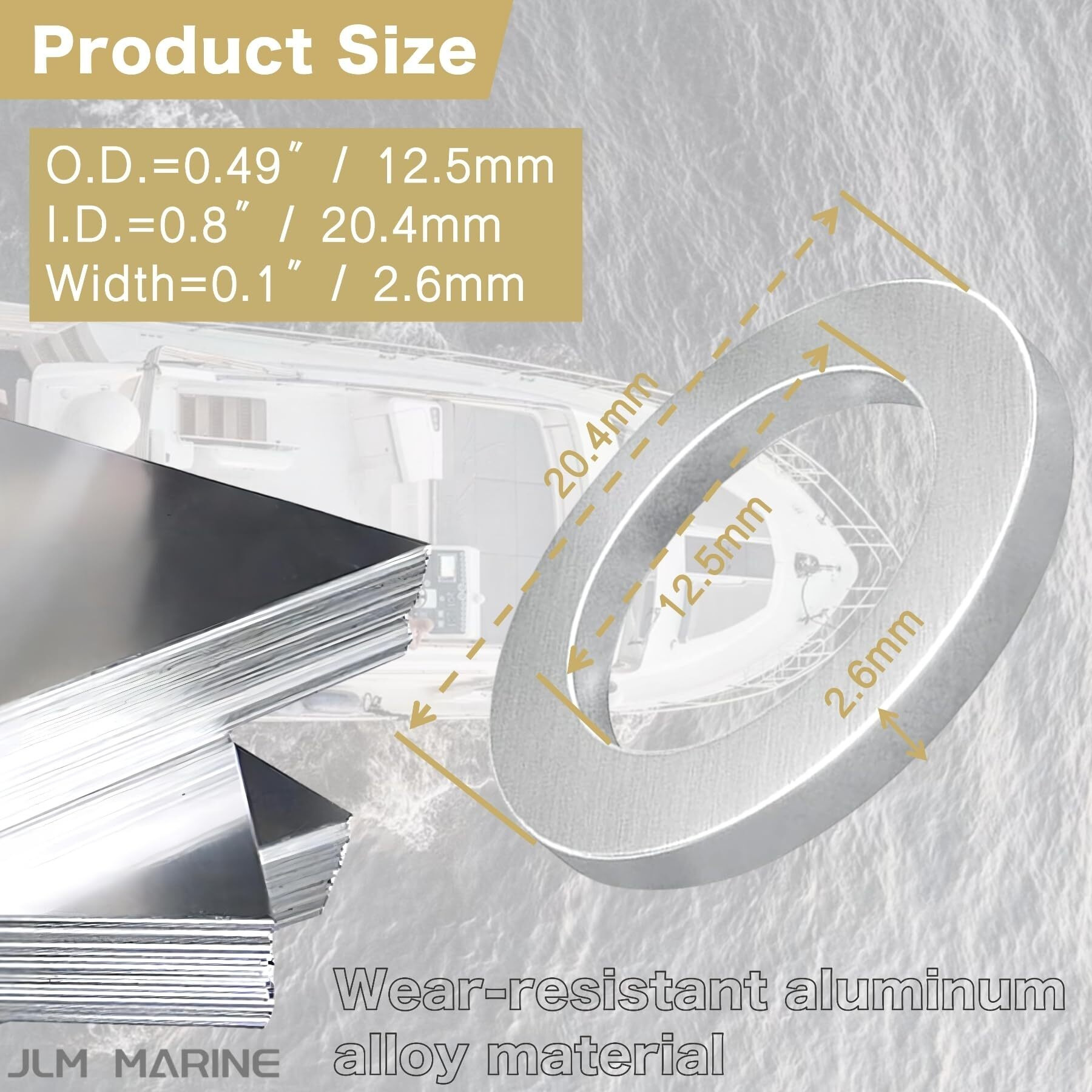 Jlm Marine 10 Pcs Oil Drain Plug Crush Gasket Seal Washer For Suzuki Df 25-350 Marine Models 09168-12012