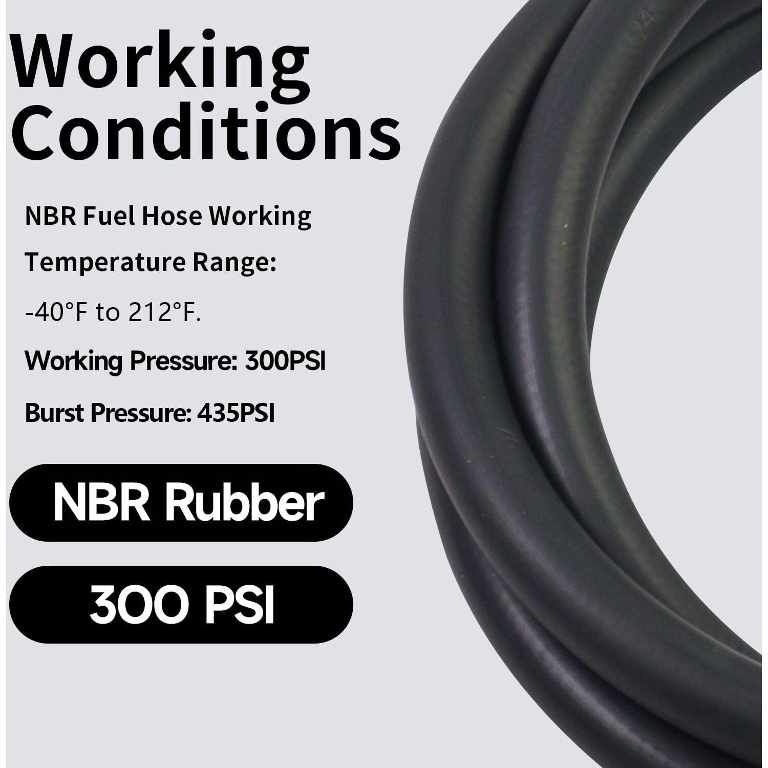 Pancycw 3/4 X 10Ft Fuel Transfer Hose,3/4"" Npt Fittings Connector Farm 3/4 Inch Id Fuel Hose For Dispensing Diesel Gasoline Kerosene Biodiesel Oil