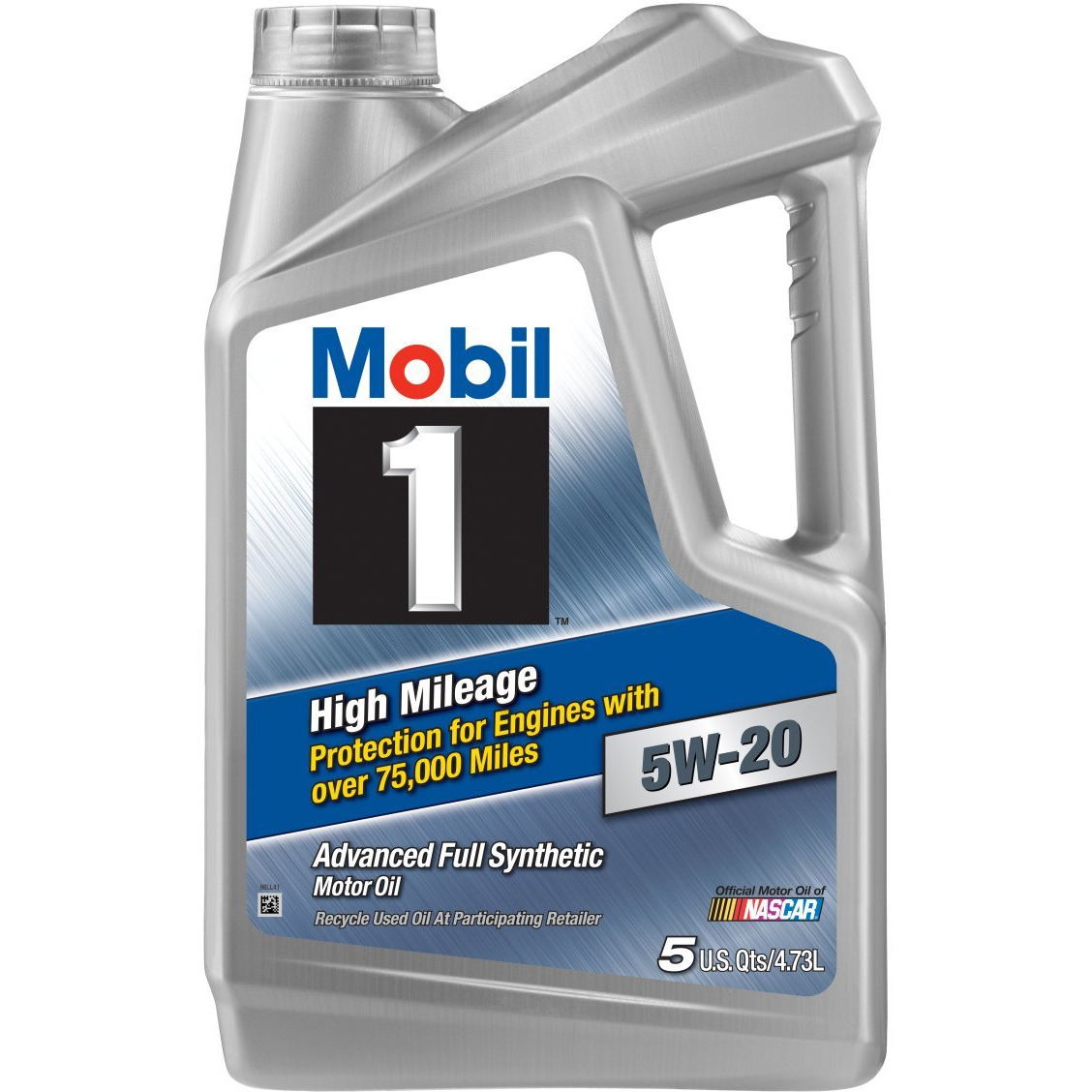 Mobil 1 (120768-3Pk High Mileage 5W-20 Motor Oil - 5 Quart, (Pack Of 3)