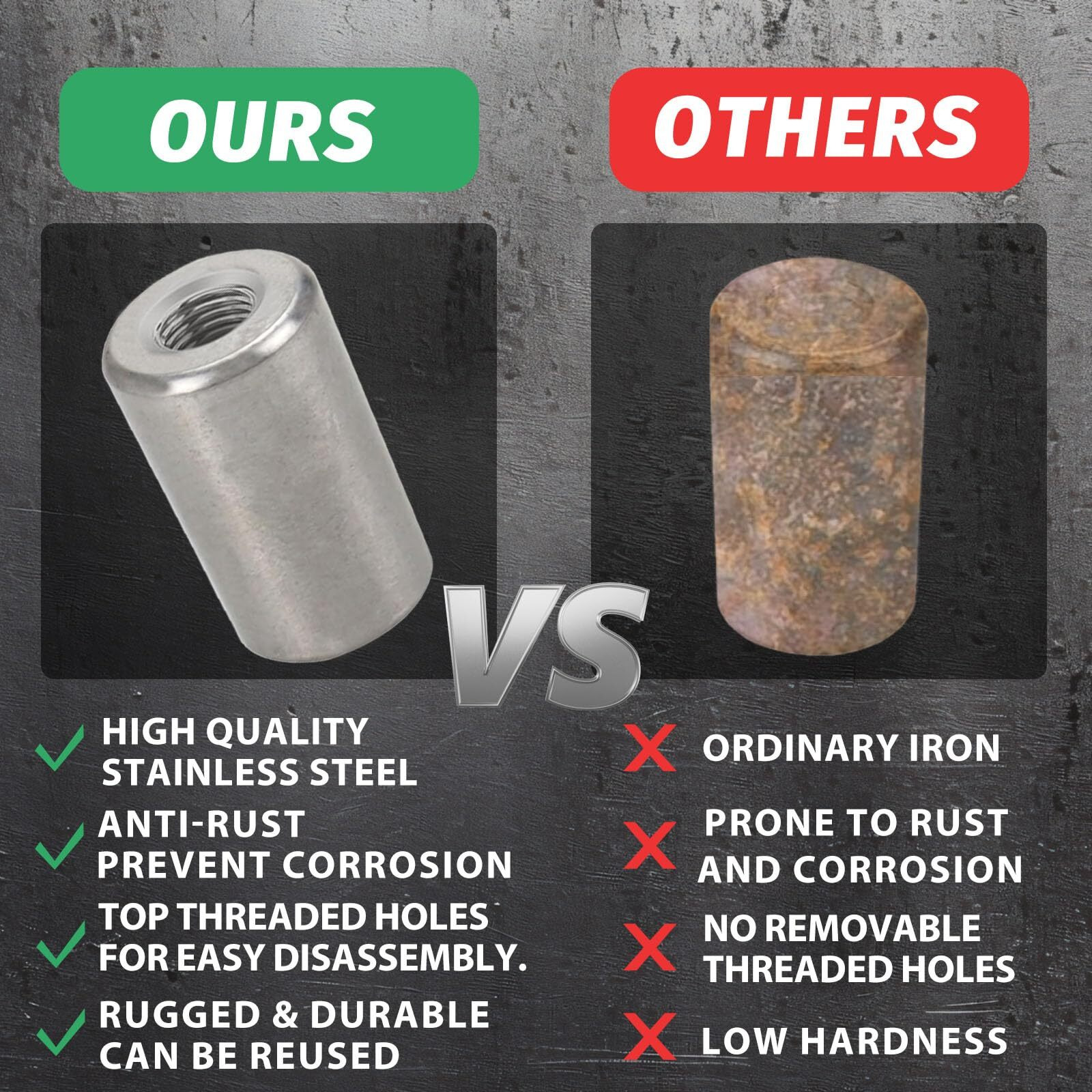 Oywhc Engine Plugs Fit For Non-Afm Gm Engines 2008-2023 Lsx & Lt Models 4.8, 5.3, 6.0, 6.2,Non-Dod/Afm Oil Valley Plugs Stainless Steel Material Set Of 10