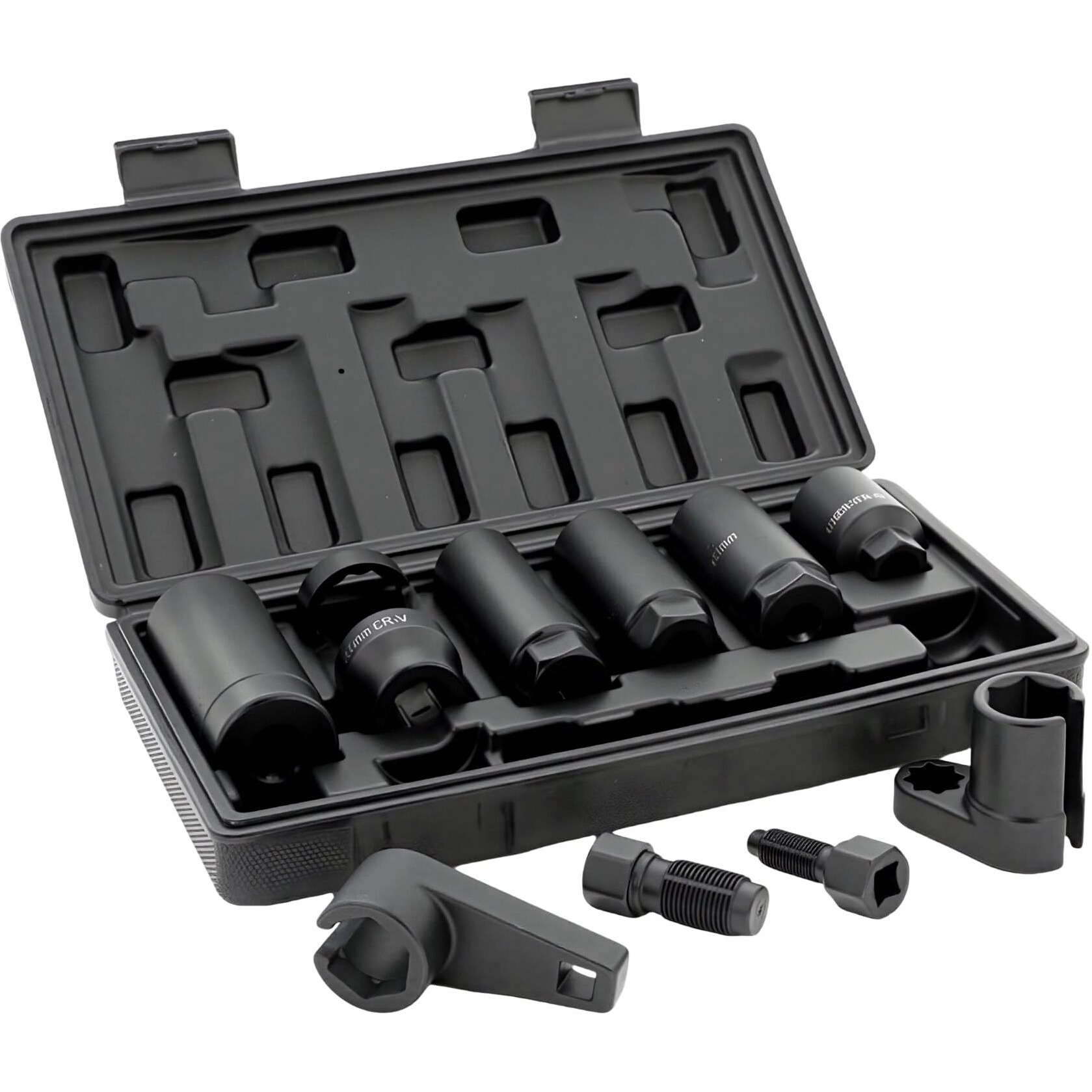 10Pcs Oxygen Sensor Socket O2 Removal And Installation Universal Puller And Removal Tool Includes Thread Chasers, Oxygen Sensor Sockets, An Injector Socket And Oil Sending Unit Sockets