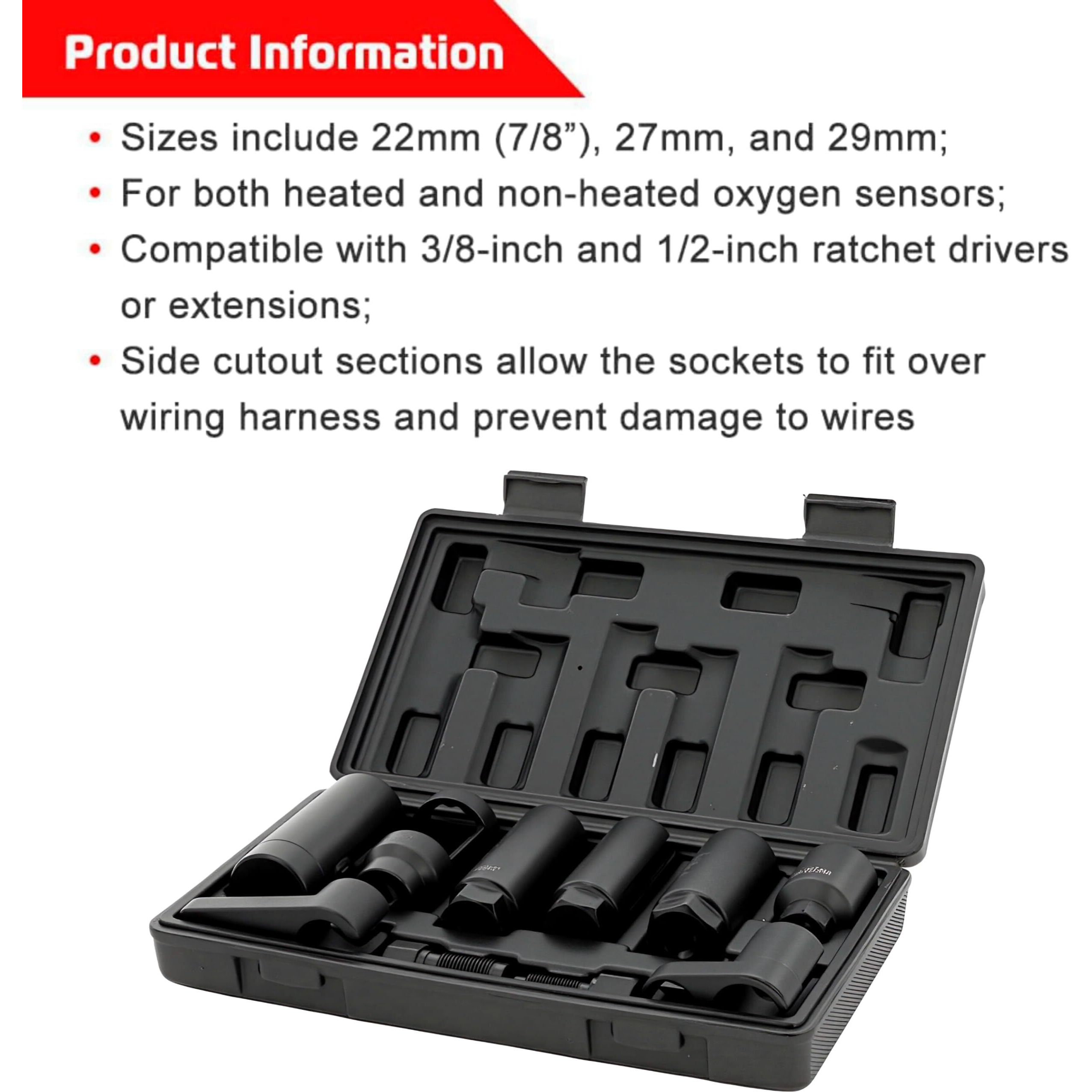 10Pcs Oxygen Sensor Socket O2 Removal And Installation Universal Puller And Removal Tool Includes Thread Chasers, Oxygen Sensor Sockets, An Injector Socket And Oil Sending Unit Sockets