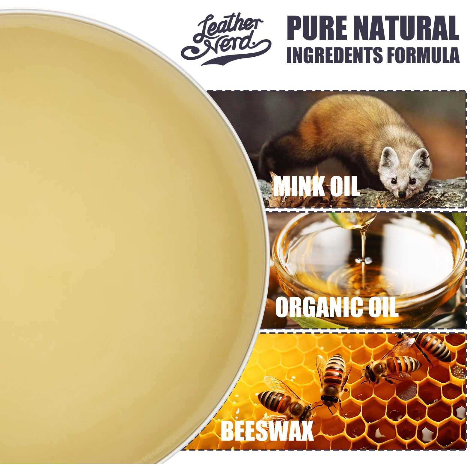 Mink Oil Leather Conditioner Cleaner For Leather Boots, Mink Oil Kit 4.23 Oz With Sponge, All-Natural Waterproof Soften And Restore Shoe, Boot, Saddle, Jacket, Purse, Glove, Vinyl And Leather Products