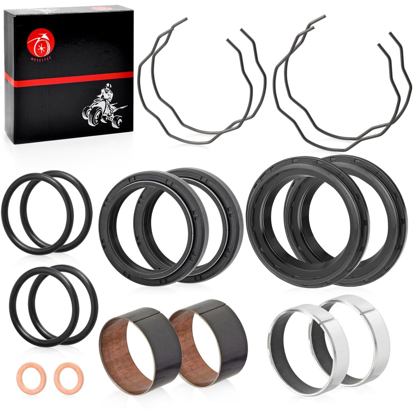 Fork Bushing Dust Oil Seals Kit For Yamaha V-Star 650 950 1100 1300 Xvs650 Xvs950 Xvs1100 Xvs1300 Mt07 Fz07 Xsr 700