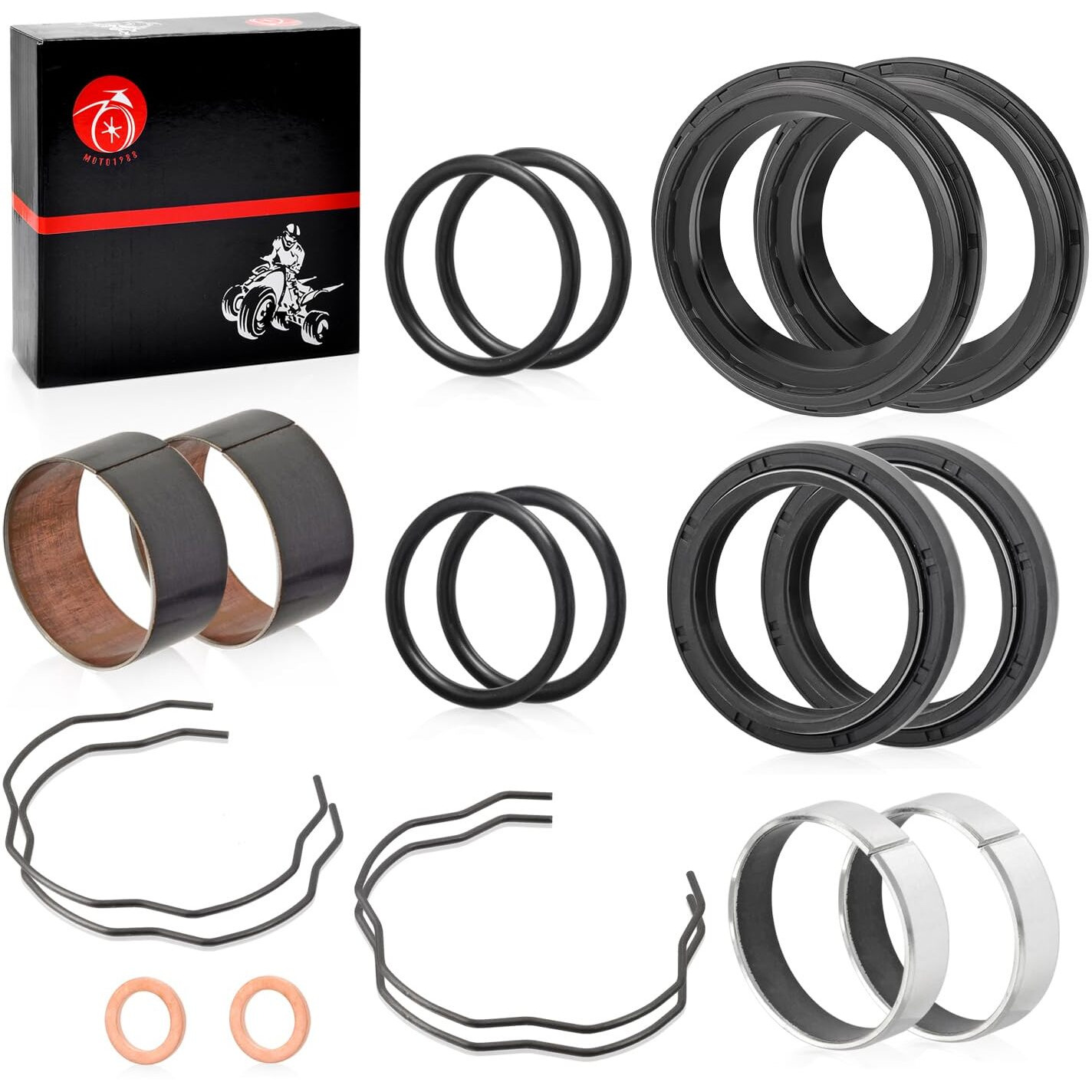 Fork Bushing Dust Oil Seals Kit For Yamaha V-Star 650 950 1100 1300 Xvs650 Xvs950 Xvs1100 Xvs1300 Mt07 Fz07 Xsr 700