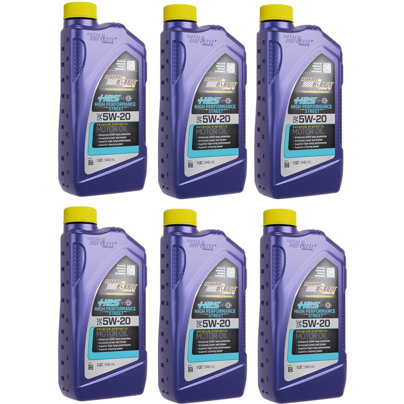 Royal Purple Hps 5W20 High Performance Engine Oil, 6 Quart Case