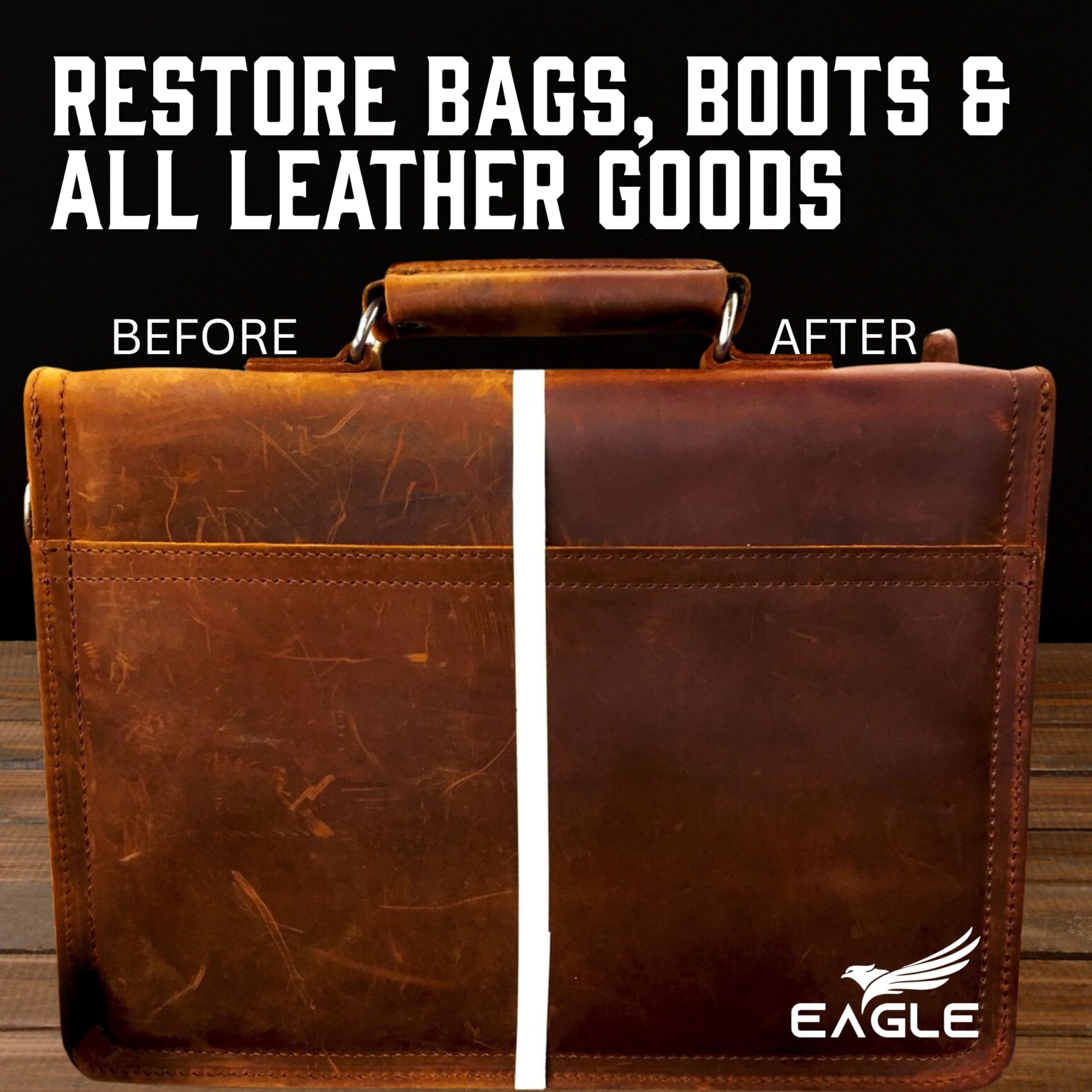 Eagle Deep Leather Conditioner For Boots - Heavy Duty All-Natural Preservative With Neatsfoot Oil & Beeswax - Restores Cracked, Oiled & Dry Leather - Softens, Shines & Protects - 120Ml