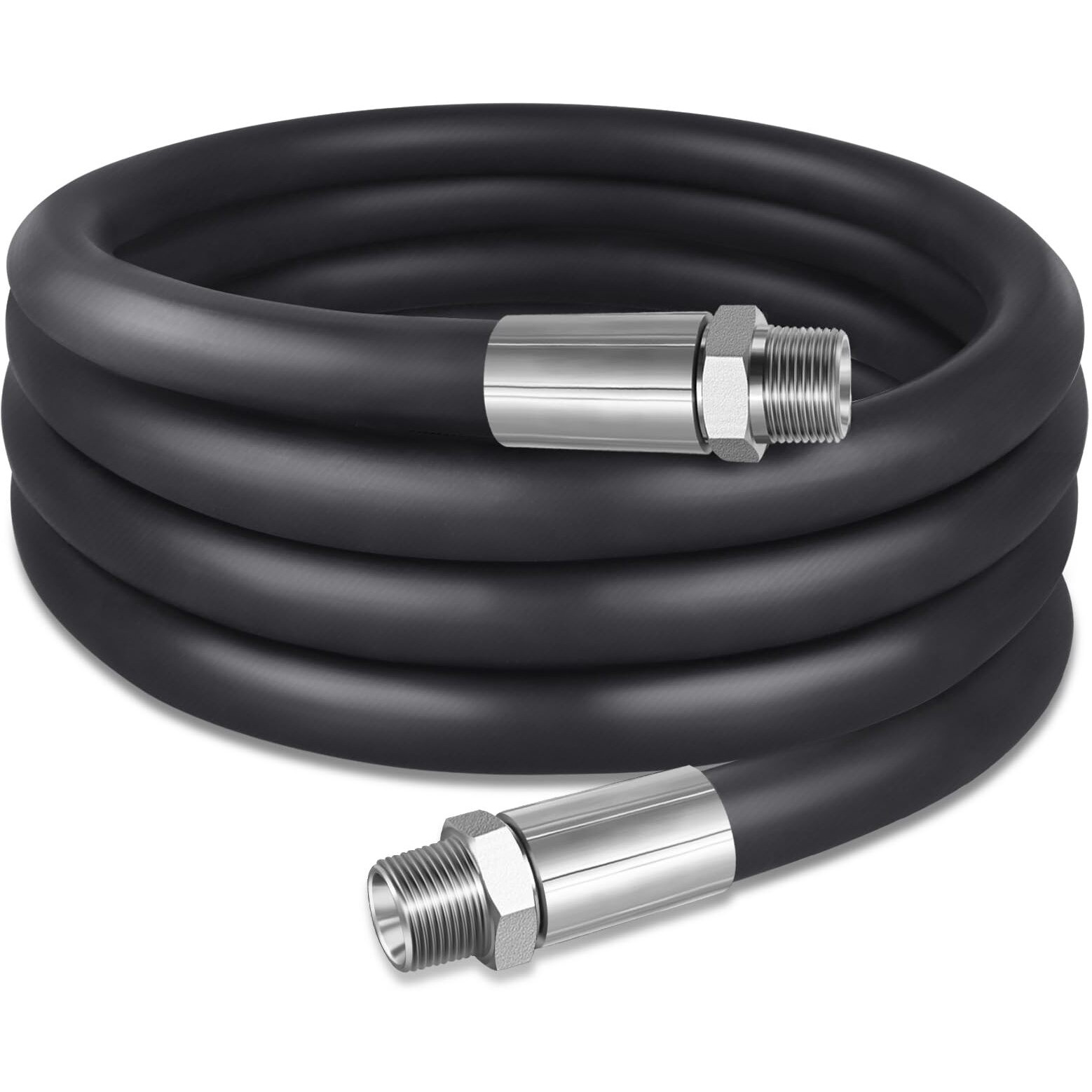 Boltigen 10Ft 1Inch Fuel Transfer Hose, Farm Pump Hose With Male Npt Fittings For Gasoline, Diesel, Biodiesel, Kerosene, Petroleum Oils