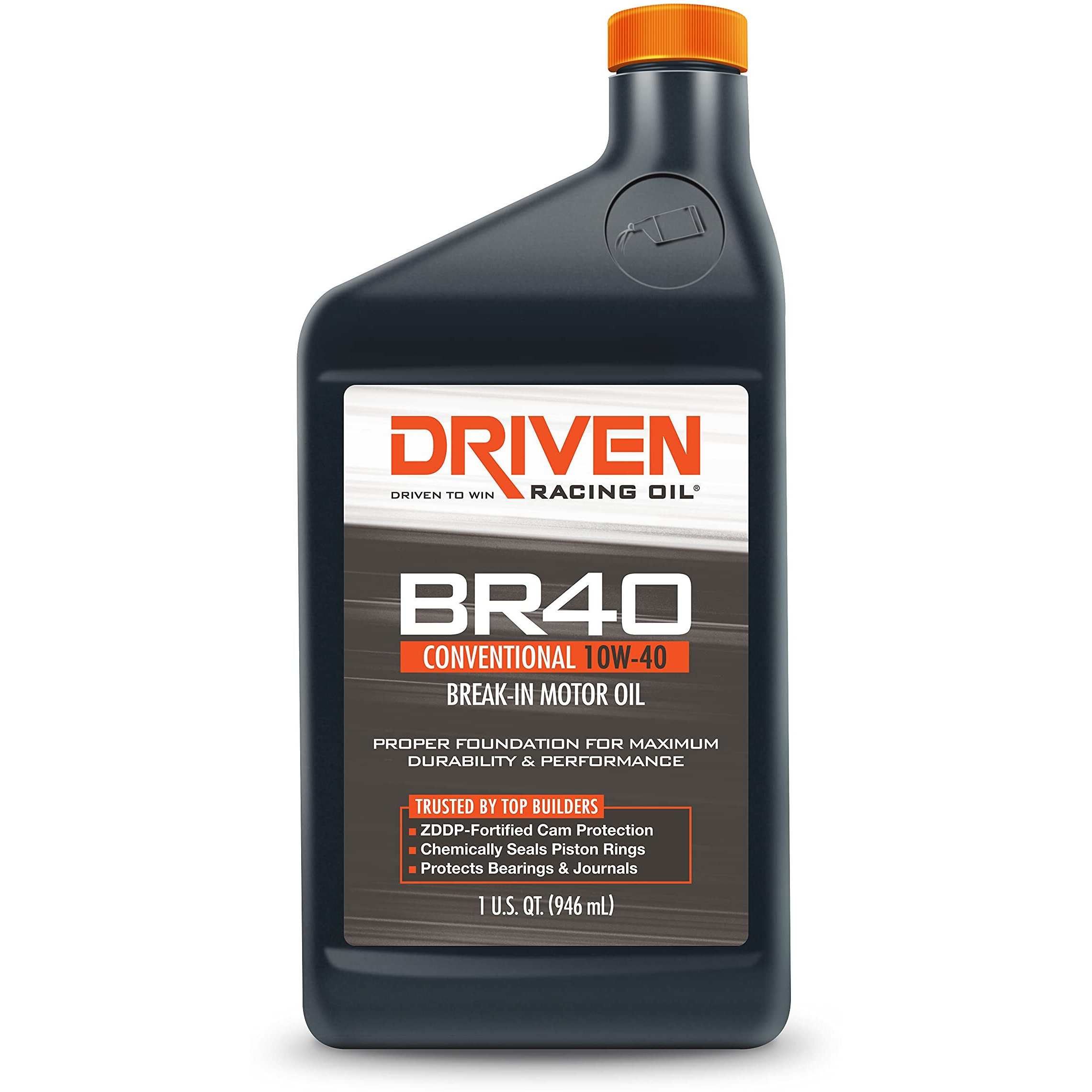 Driven Racing Oil Br40 Conventional Break In Motor Oil 10W-40 (12 Quart Bottles)