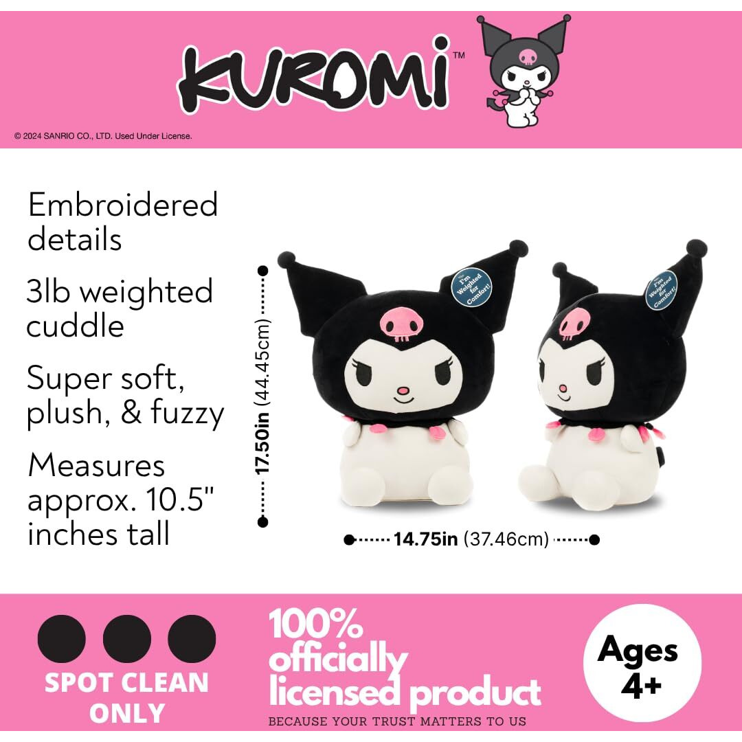 Franco Bedding Super Soft Calming 3Lb Weighted Cuddle Buddy, Comfort Pillow, Kuromi