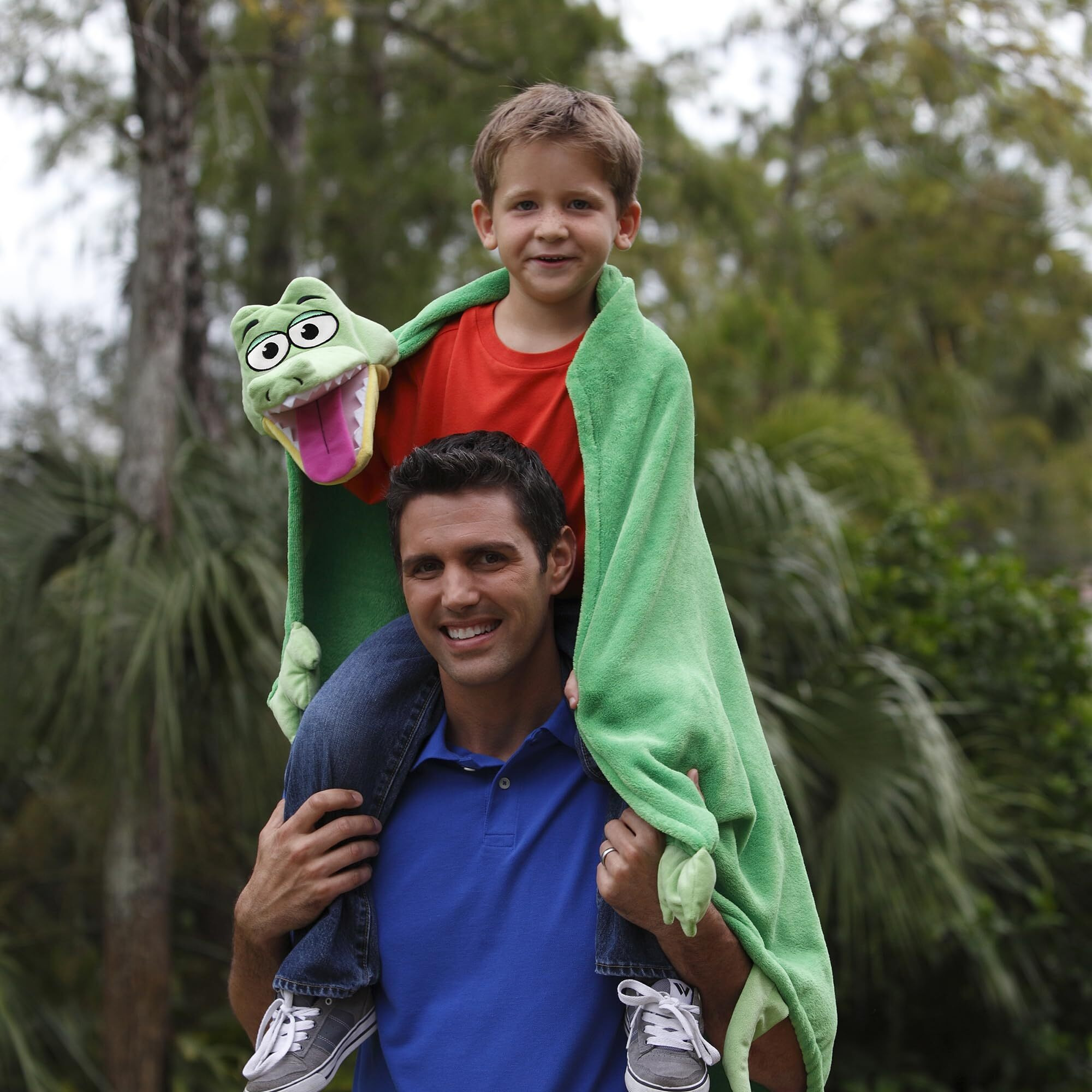 Cuddleuppets Gator - Green, 2-In-1 Plush Puppet & Blanket, Soft Animal Character, Play All Day & Cuddle All Night, Kids Companion, Machine Washable