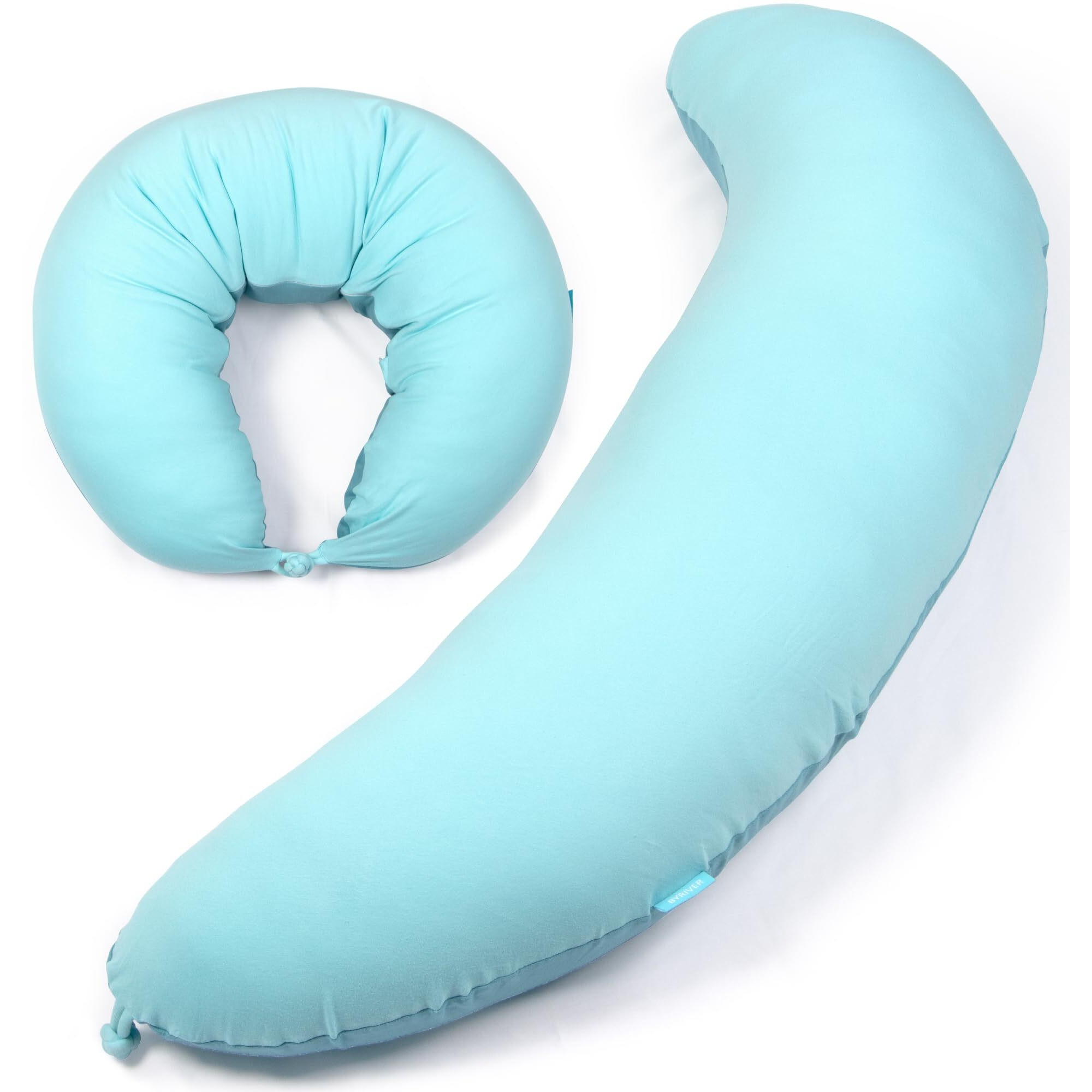Byriver 43"" Mint Green Blue Cooling Body Pillow For Adults Women Men, Side Sleeping Pregnancy Leg Support Pillow (Xl)