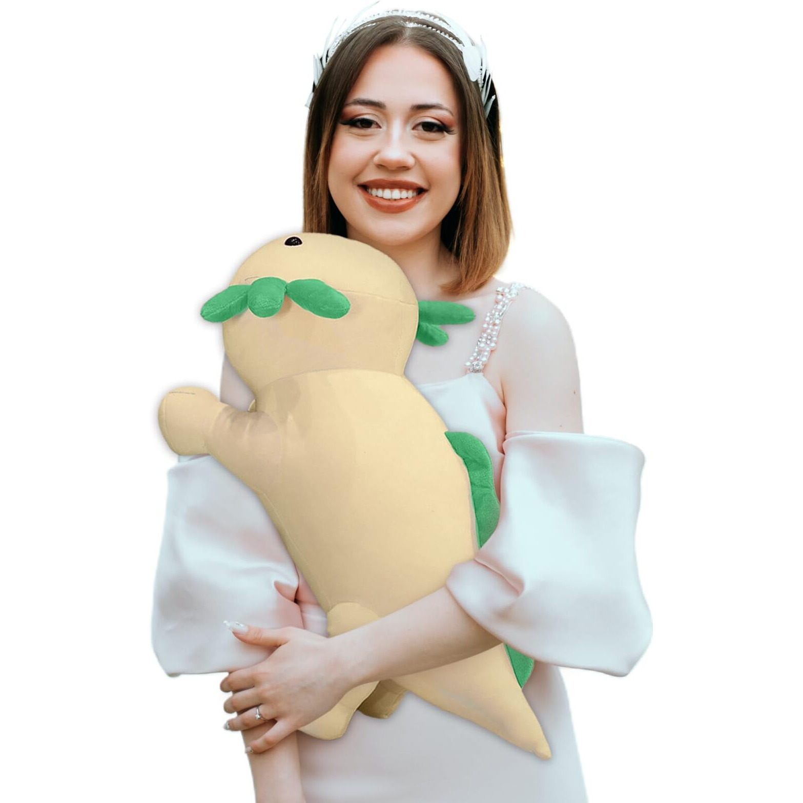 Janclf Axolotl Stuffed Animal Plush Toy,Cute Soft Salamander Plush Pillow,Kawaii Plushies Doll Toy For Kids (Green,23 Inch)