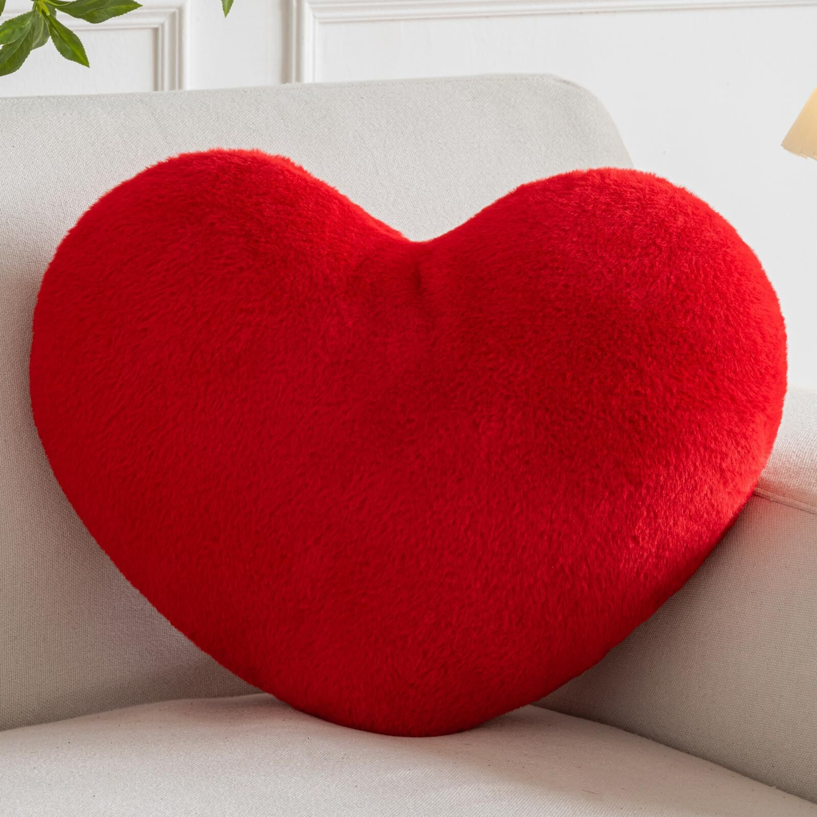 Xiashrk Heart Pillow (Red, Large 19.6"&quotX15.7"")