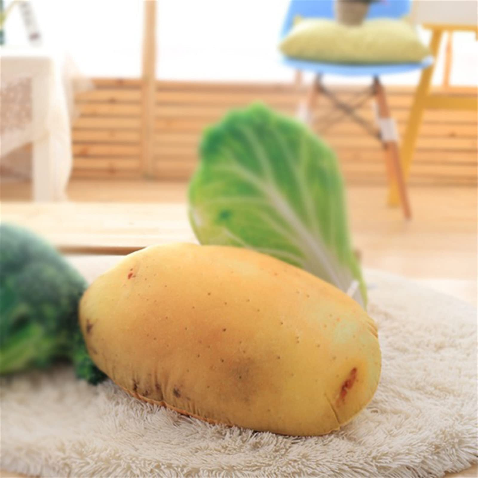 Askinds 3D Potato Plush Pillow, 19.5"" Plush Stuffed Toy Sofa Bed Decorative Vegetables Throw Pillow(Big Size)
