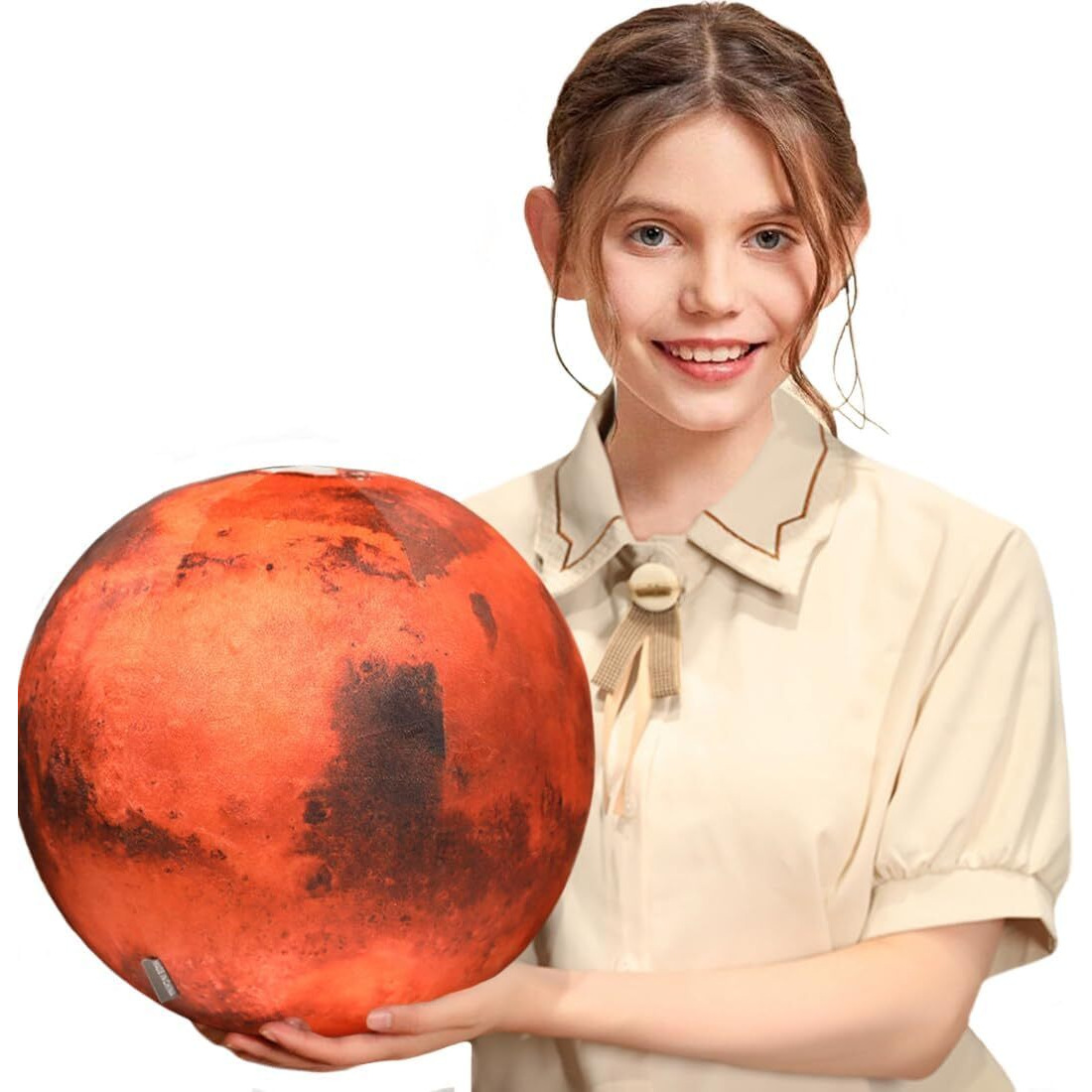 Xigui Ultra-Ealistic 3D Planet,Moon,Earth,The Sun,Pillow Plush Toys,For Kids Teens Adults, For Teachers And Parents, Educational Toy Learning, 10.6 In (Mars)