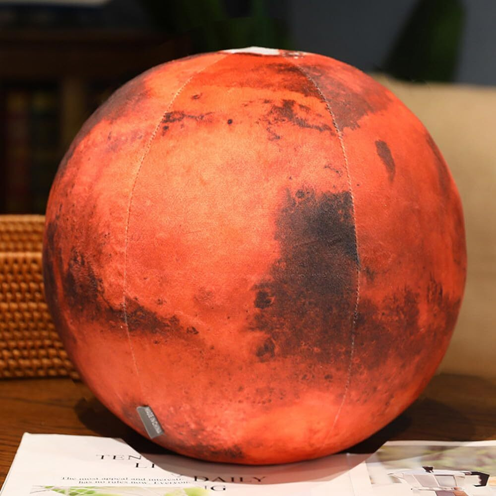 Xigui Ultra-Ealistic 3D Planet,Moon,Earth,The Sun,Pillow Plush Toys,For Kids Teens Adults, For Teachers And Parents, Educational Toy Learning, 10.6 In (Mars)