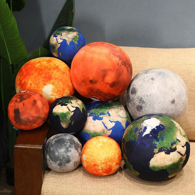 Xigui Ultra-Ealistic 3D Planet,Moon,Earth,The Sun,Pillow Plush Toys,For Kids Teens Adults, For Teachers And Parents, Educational Toy Learning, 10.6 In (Mars)