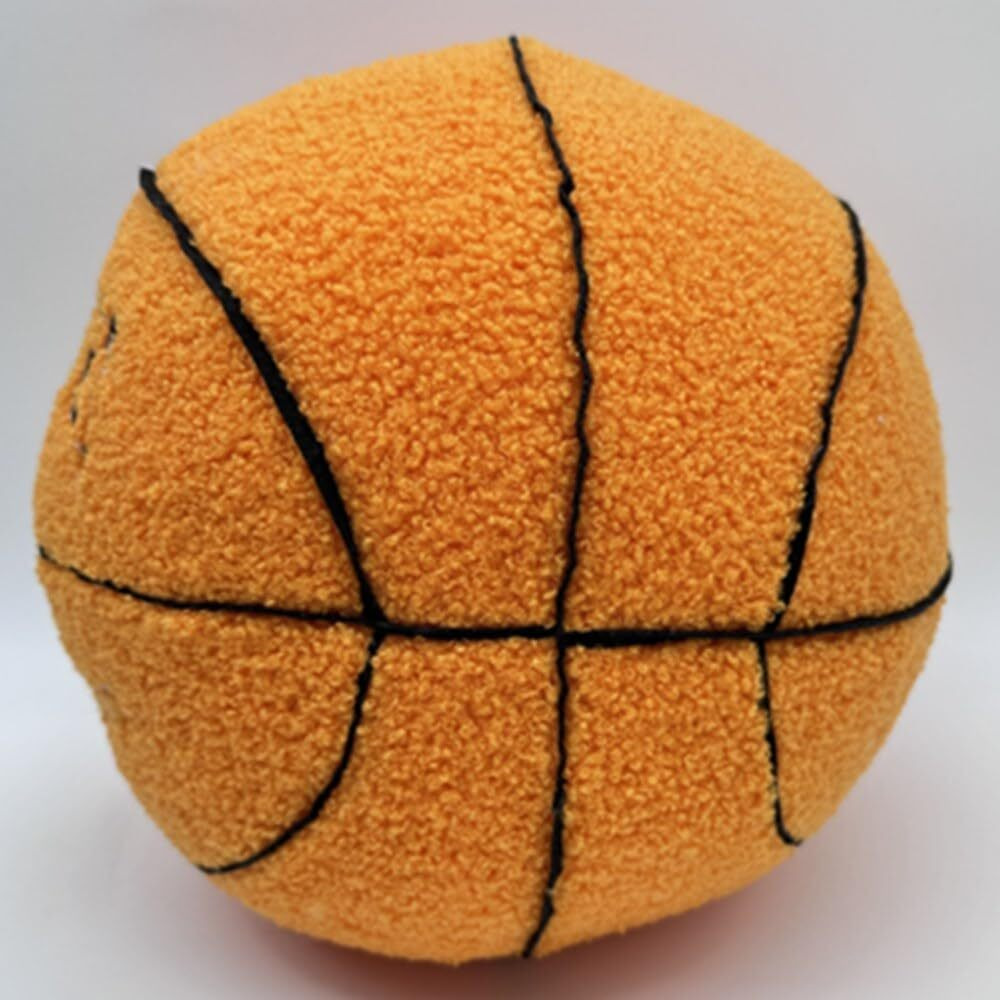 Oukeyi 9.8""/25Cm Offcourt Basketball Plush Toy, Soft Basketball Plush Pillow Stuffed Basketball Plush Toy Sofa Ball Pillow Household Stuffed Ball For Fans Boys And Girls All Of Age (Orange)