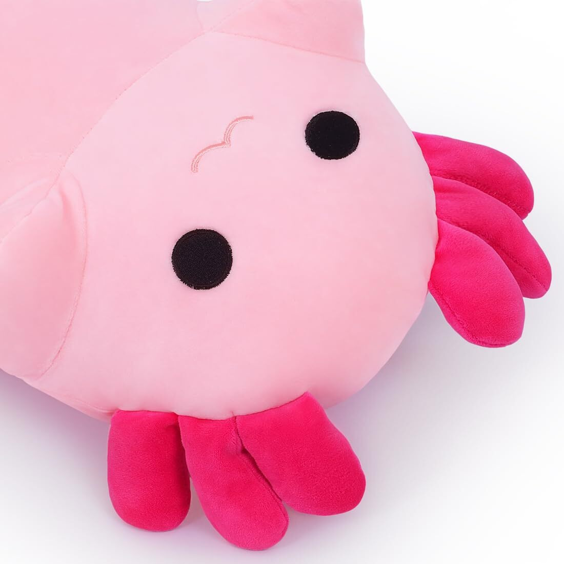 Sausudols 19.6    Long Axolotl Plush Body Pillow - Cute Stuffed Animal, Soft Cuddly Plush Toy, Ideal Gift For Family, Friends & Kids Pink