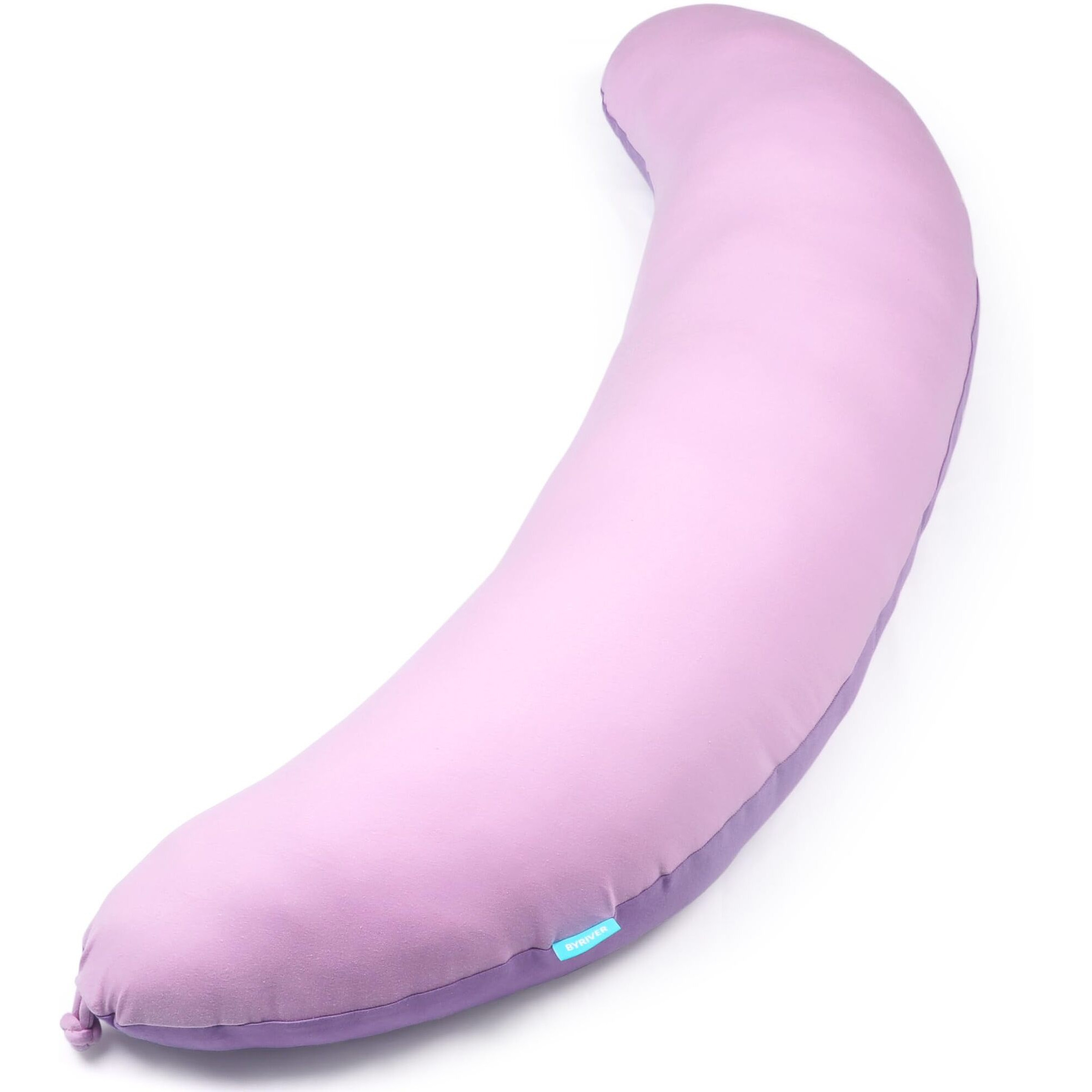 Byriver 39"" Pink Purple Cute Body Pillow For Women Girl Side Sleepers, C Shaped Pregnancy Pillow, Anxiety Relief Hugging Pillow For Adults, 100% Cotton Pillow Cover, Gifts For New Mom (Zi-L)