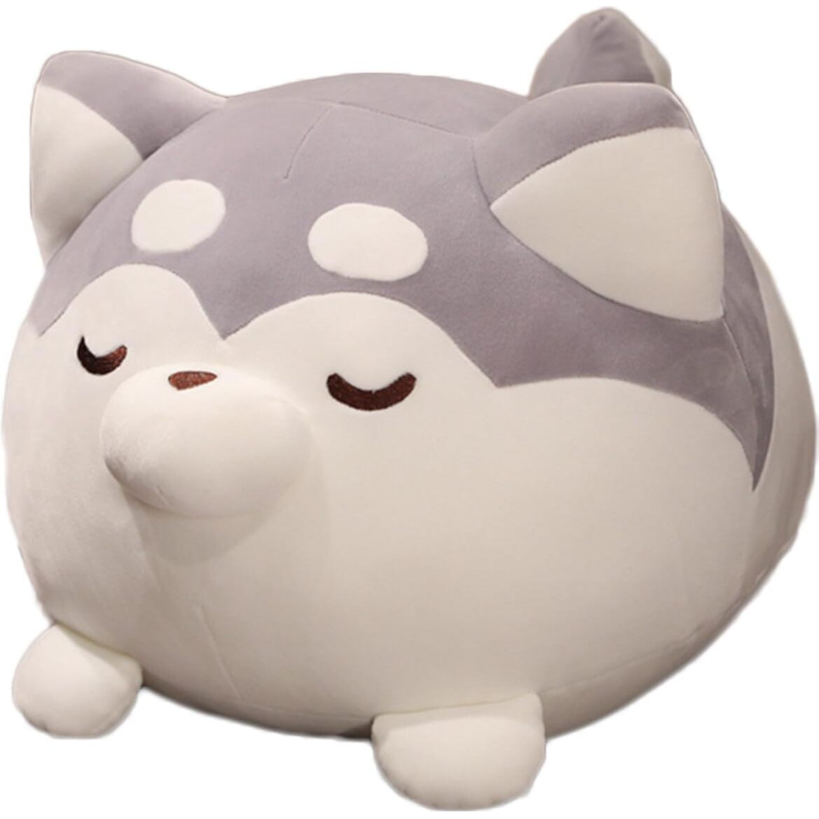 Tongsong Plush Husky Stuffed Animal - Hugging Pillow & Cuddly Dog Toy, Perfect For Kids & Lovers, Available In Gray, 16 Inch