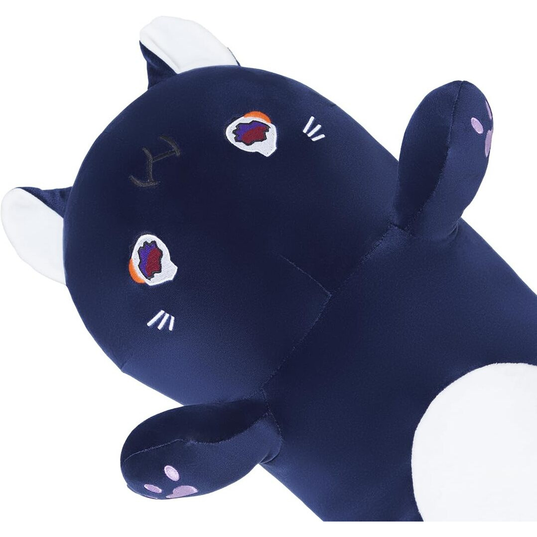 Yeqivo Cat Plush Body Pillow, Cute Cat Long Stuffed Animals Soft Cat Plushies, Purple Kitten Plush Toys For Kids Girlfriend(70Cm/27.5Inch)
