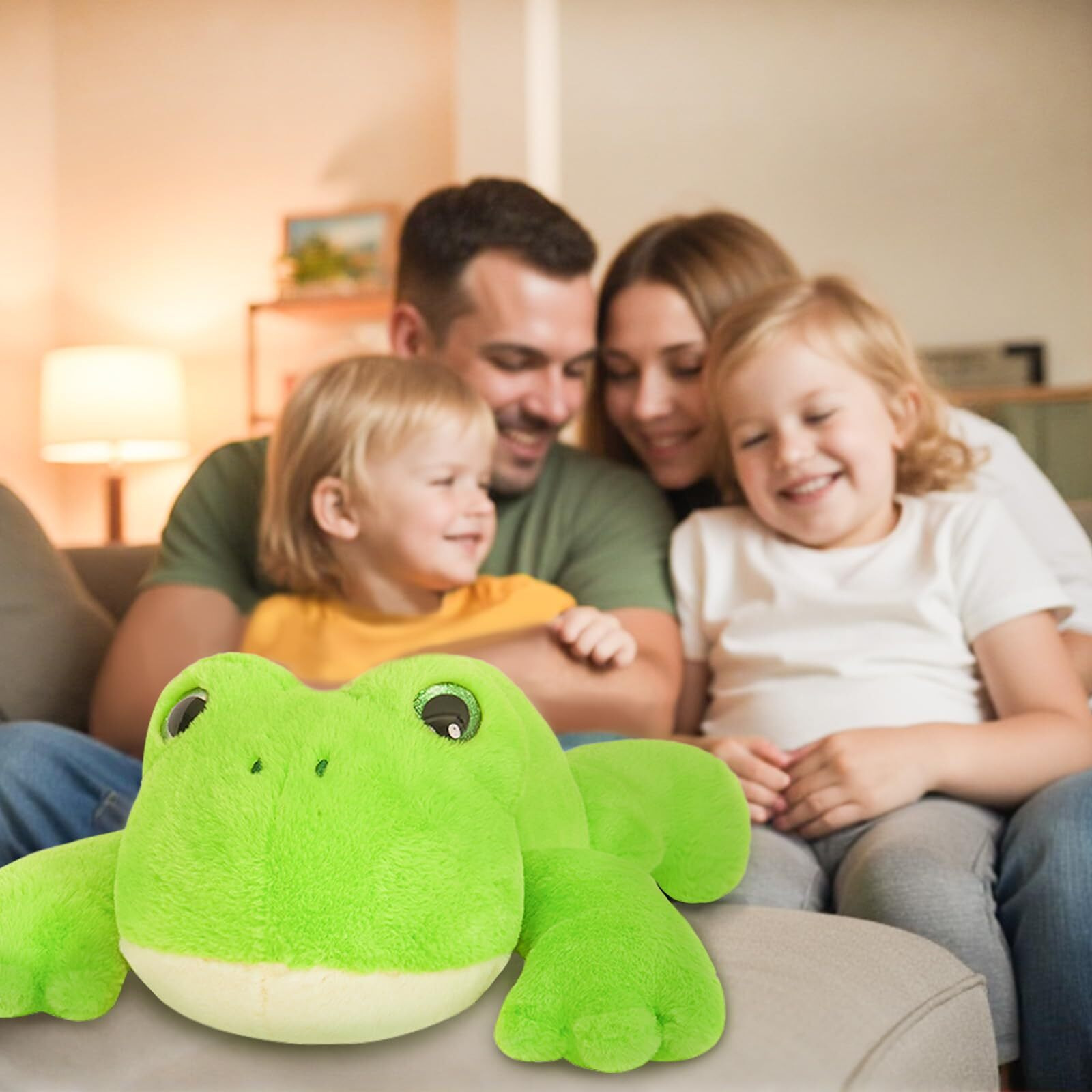 Niuniu Daddy 20"" | 3.3 Pound Frog Weighted Stuffed Animals For Kids Adults, Soft Stuffed Frog Plush Toys For Sleeping Hugging, Squishy Body Pillow For Presents Birthday Christmas Holiday Easter