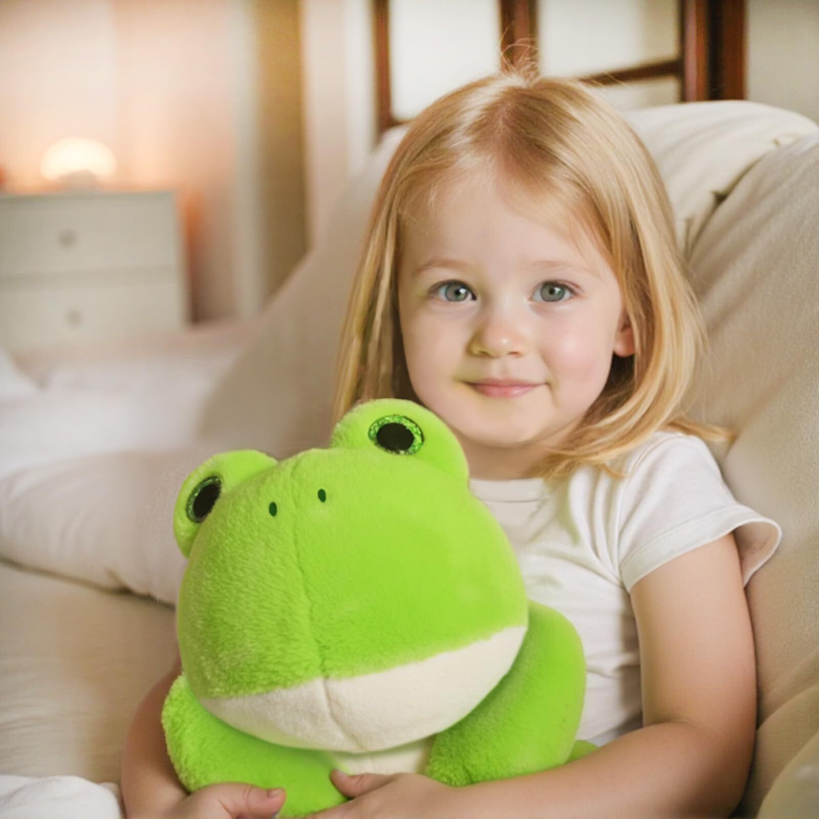 Niuniu Daddy 20"" | 3.3 Pound Frog Weighted Stuffed Animals For Kids Adults, Soft Stuffed Frog Plush Toys For Sleeping Hugging, Squishy Body Pillow For Presents Birthday Christmas Holiday Easter