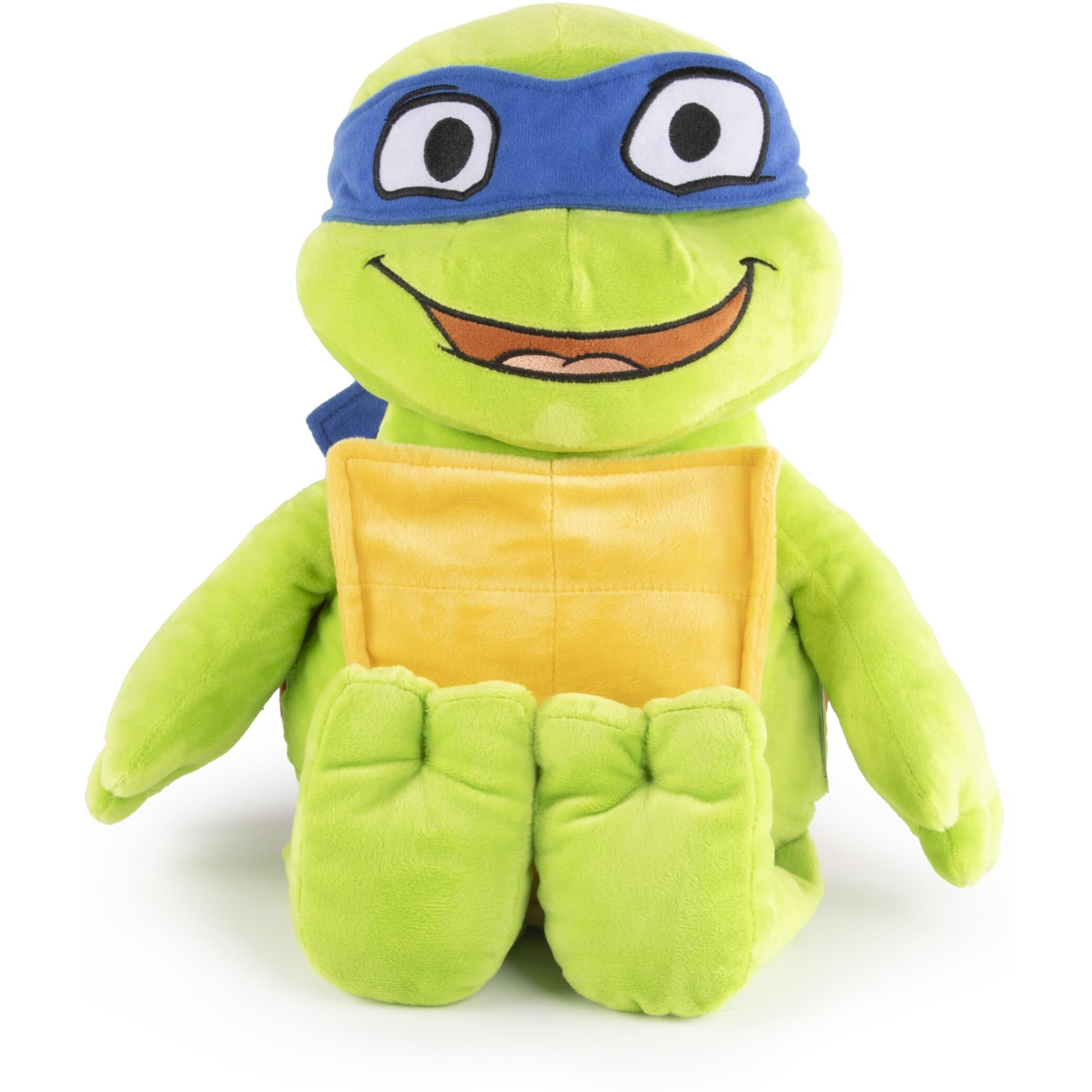 Jay Franco Weighted Nickelodeon Teenage Mutant Ninja Turtles Leonardo Plush Pillow Buddy - Super Soft Turtle Tots Character Pillow - Polyester Microfiber, 17 Inches, 2.5Lbs