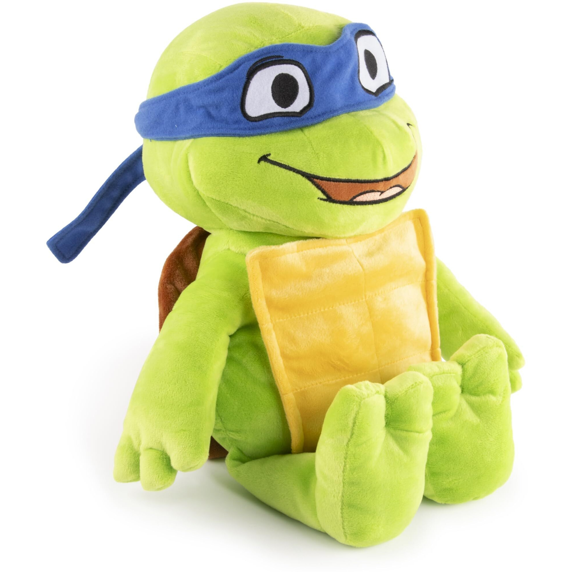 Jay Franco Weighted Nickelodeon Teenage Mutant Ninja Turtles Leonardo Plush Pillow Buddy - Super Soft Turtle Tots Character Pillow - Polyester Microfiber, 17 Inches, 2.5Lbs