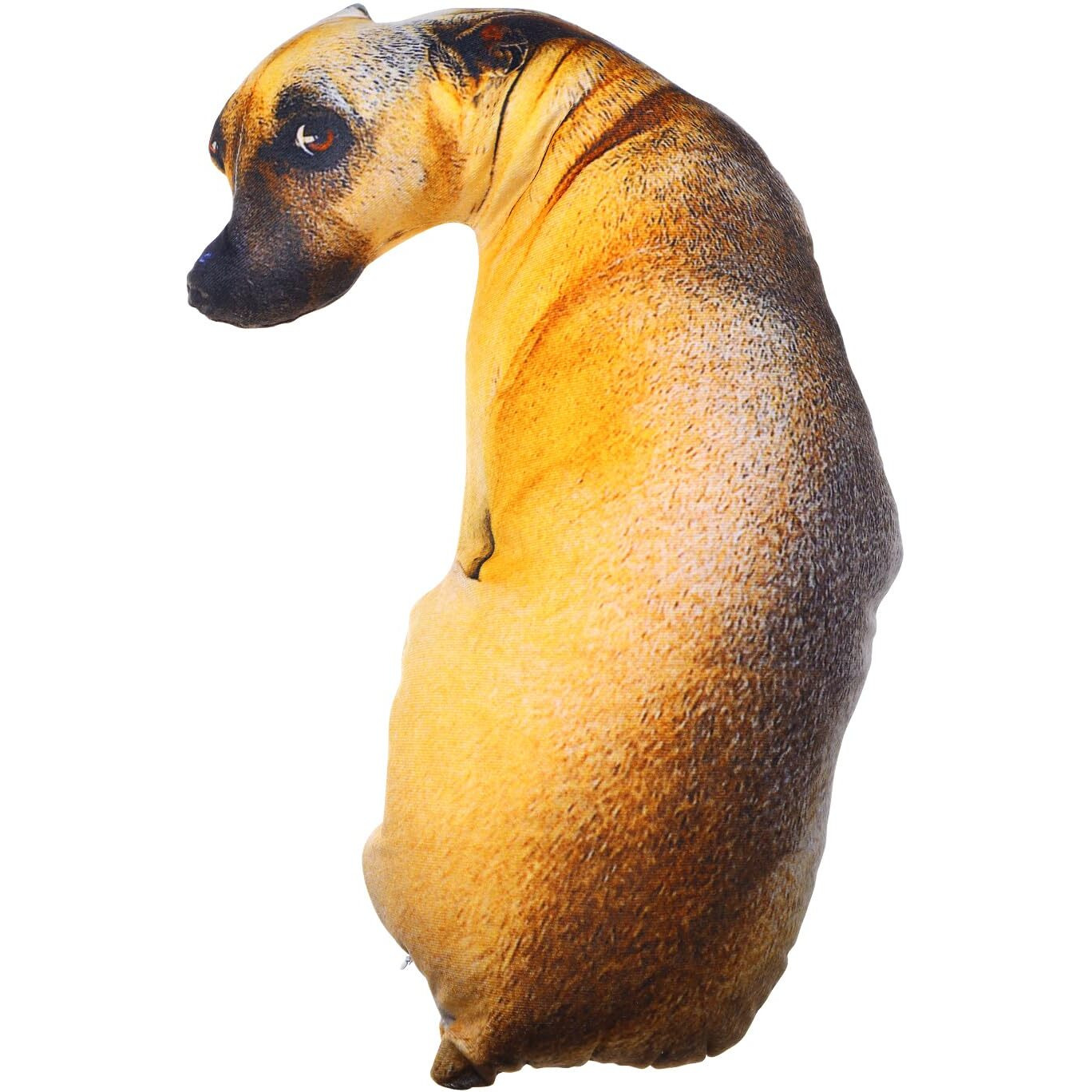 Toyvian 1Pc 3D Dog Throw Pillow 3D Simulation Plush Stuffed Animal Cushion Pillow Toy For Kids, Home, Bed, Sofa (Hound 50Cm)