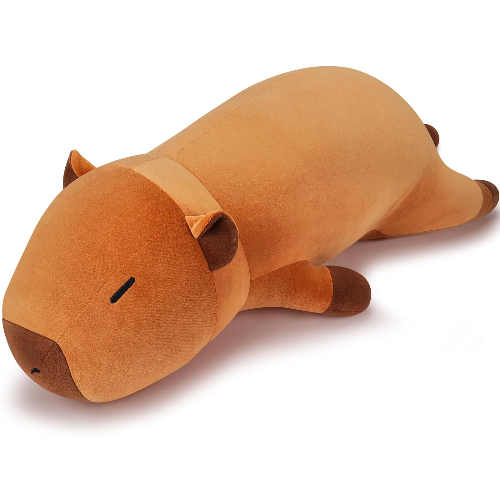 30'' Giant Capybara Plush Stuffed Animal- Capybara Plush Pillow Plushies, Large Sleeping Capybara Plush Toy, Cute Hugging Capybara Stuffed Animal, Birthday Gifts For Kids Girls Boys