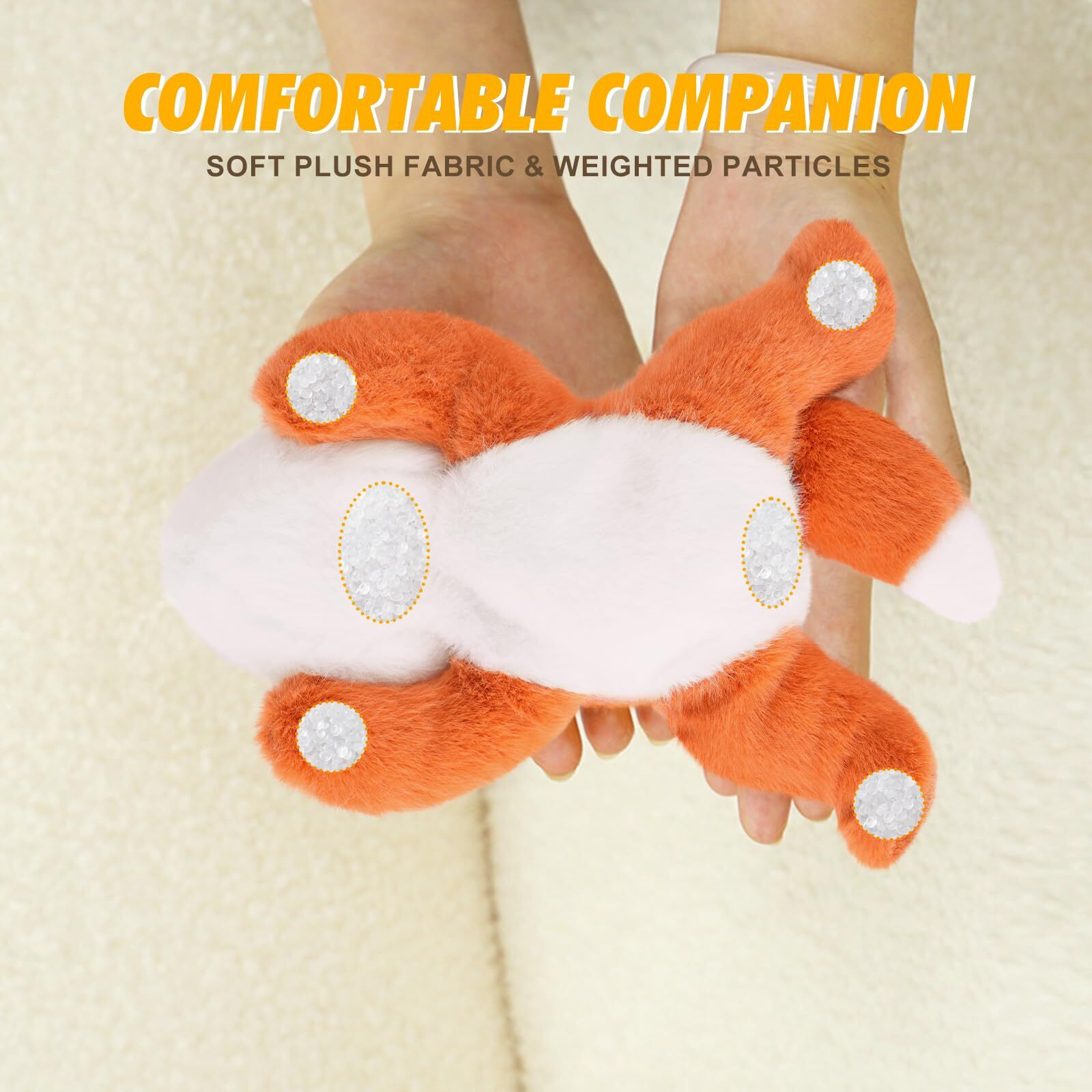 Peach Cat Fox Plush 7.8"" Cute Fox Stuffed Animals Small Plushies Toy Pillow Gifts For Kids Brick Red